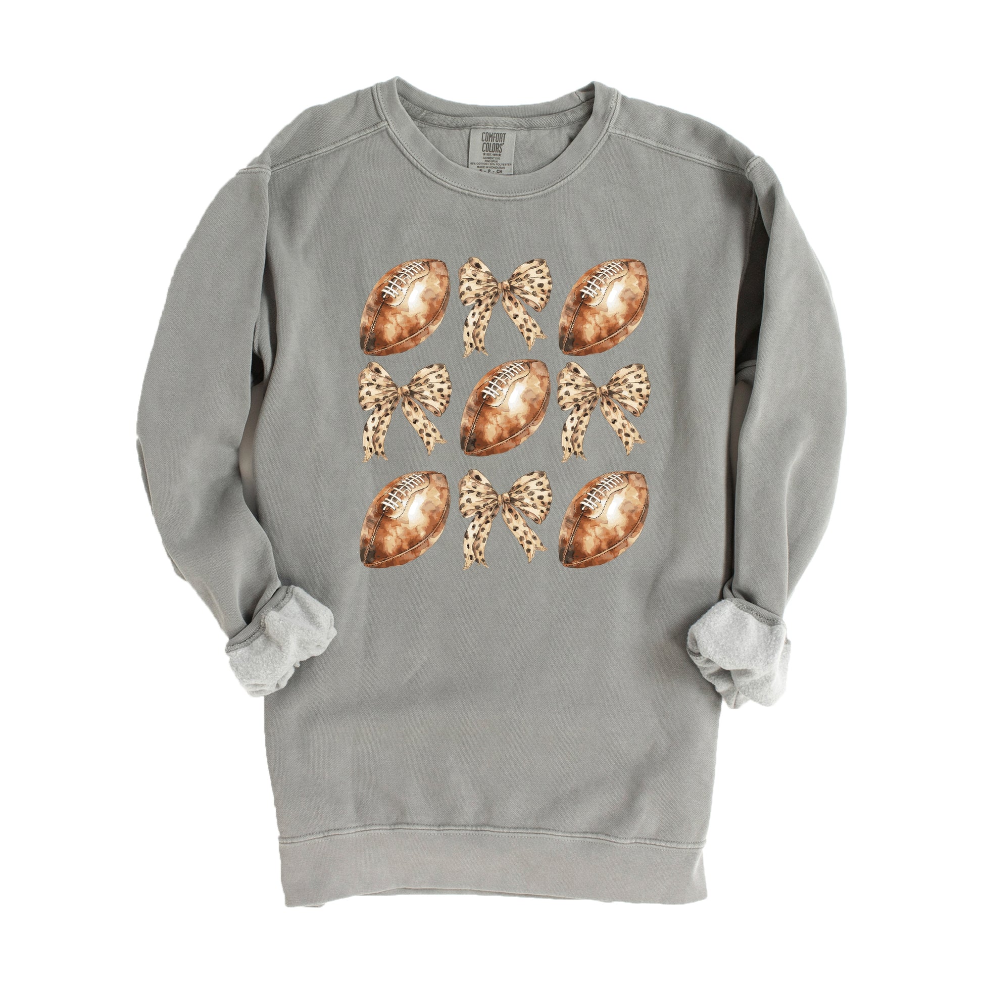 Coquette Football Chart - Women's Garment Dyed Graphic Sweatshirt