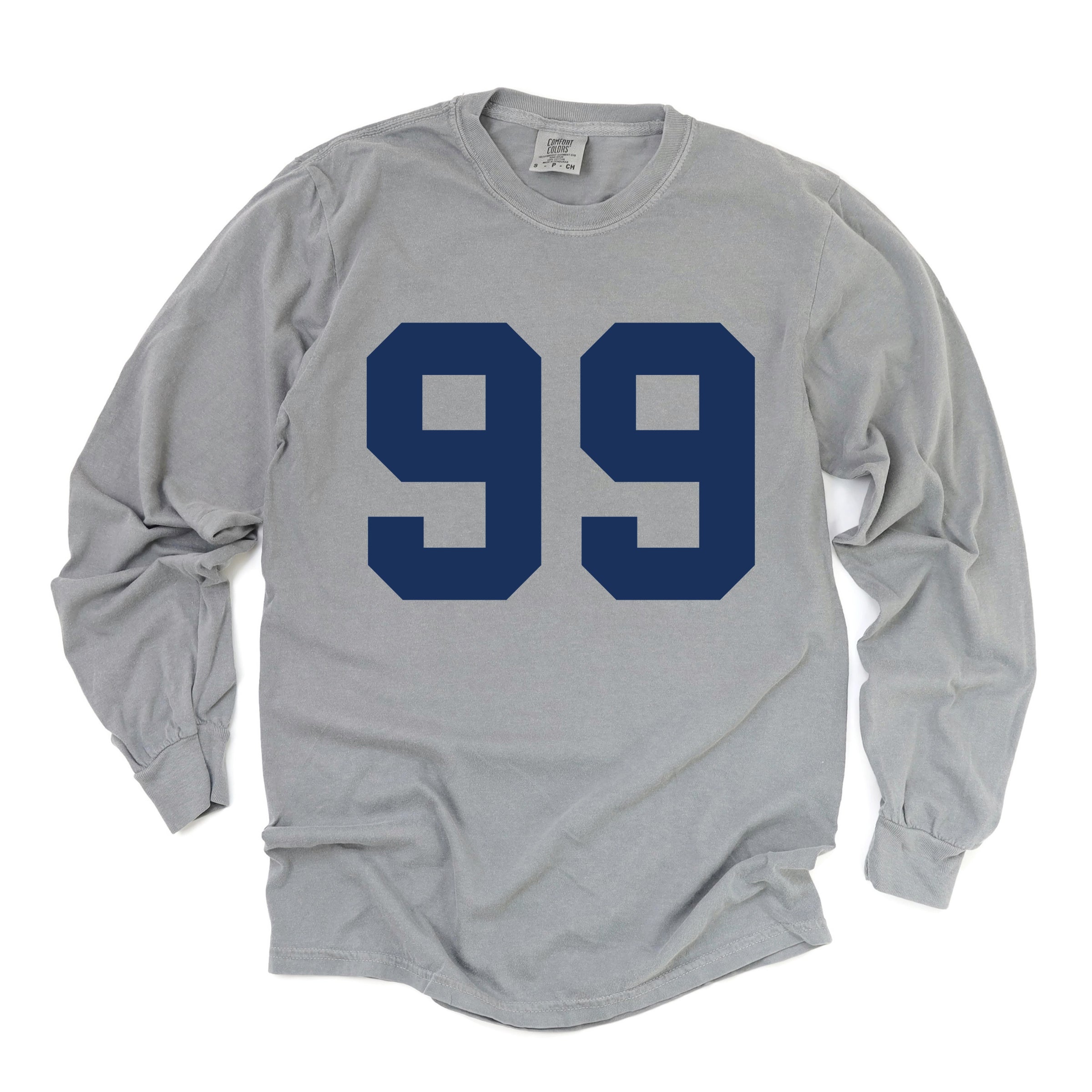 Football Jersey 99 - Womens Garment Dyed Long Sleeve