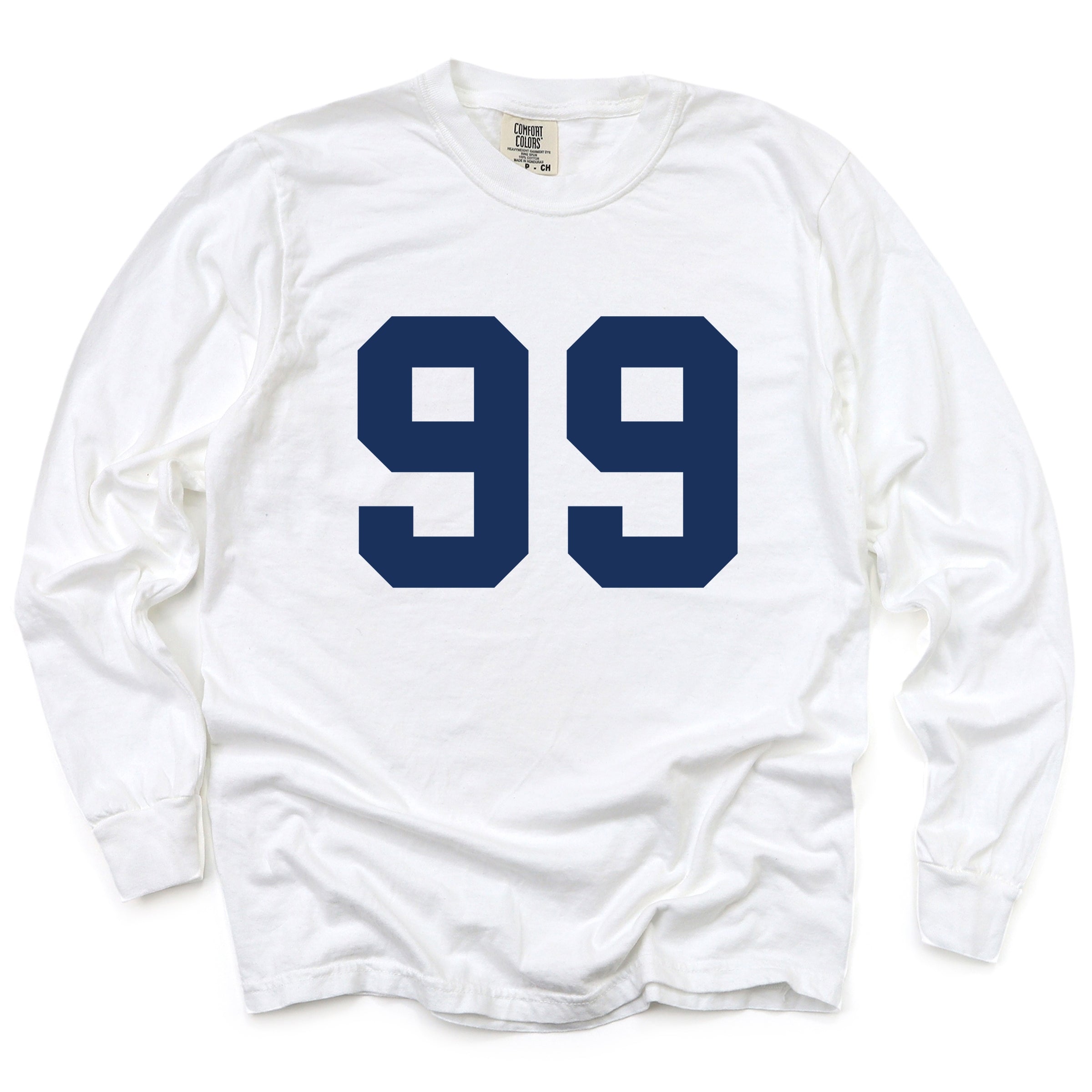 Football Jersey 99 - Womens Garment Dyed Long Sleeve