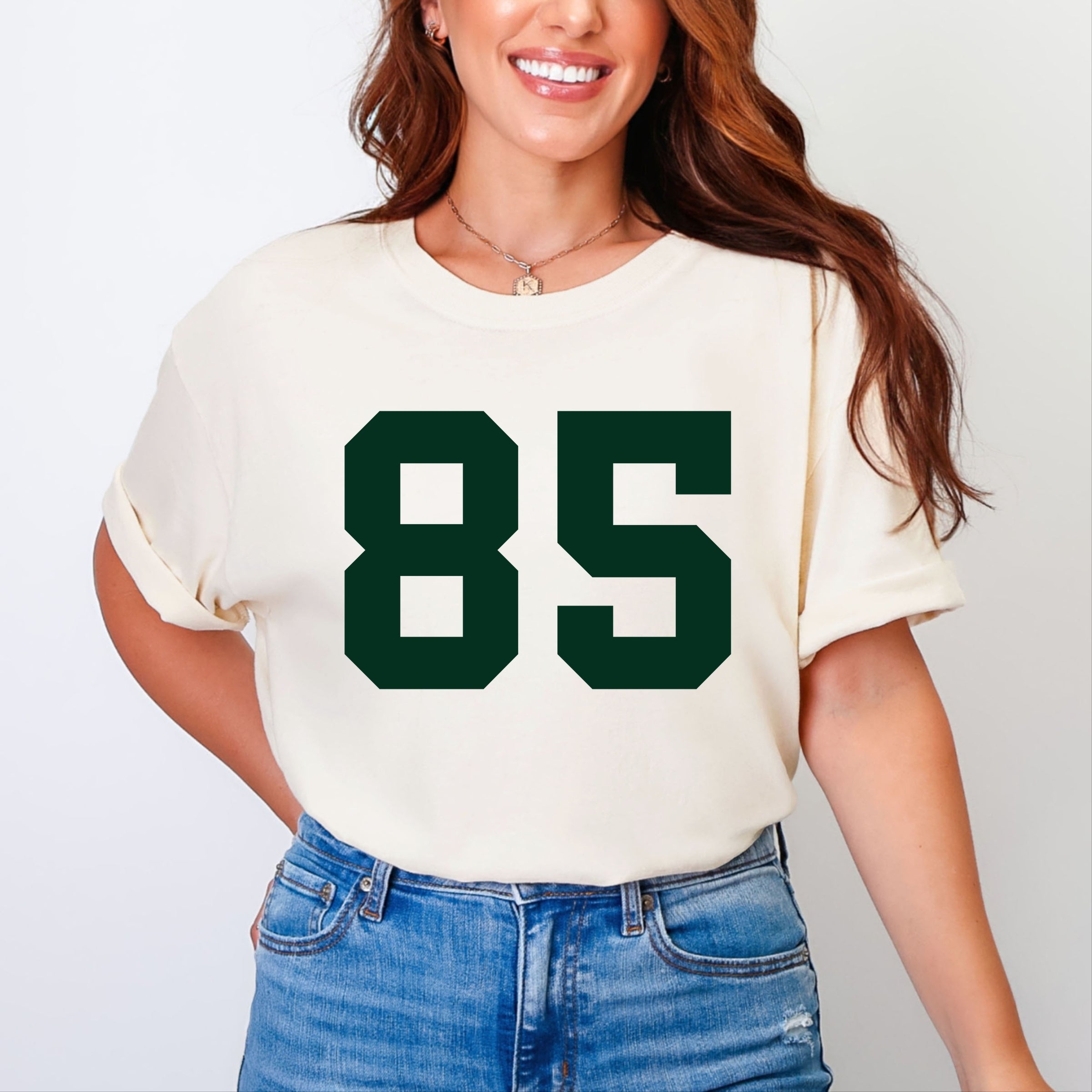 Football Jersey 85 - Womens Garment Dyed Tee