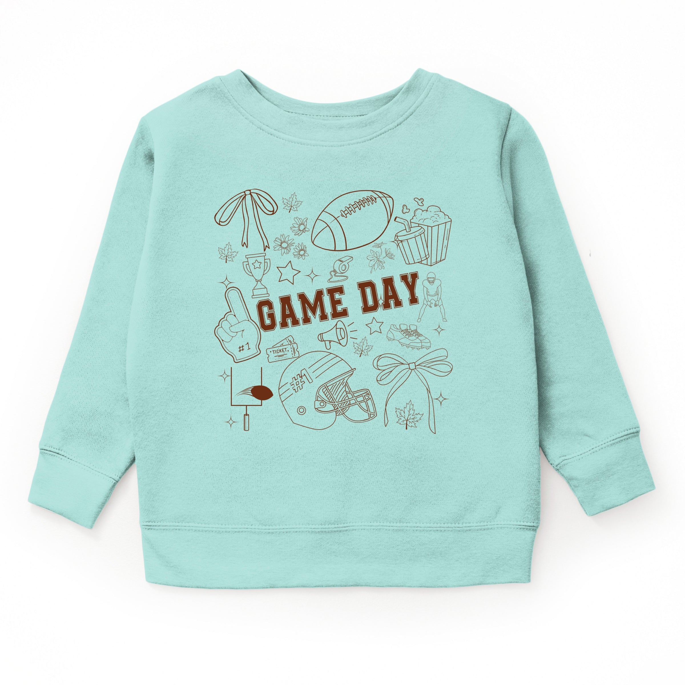 Football Game Day Collage - Kids Toddler Sweatshirt and Kids Youth Sweatshirt