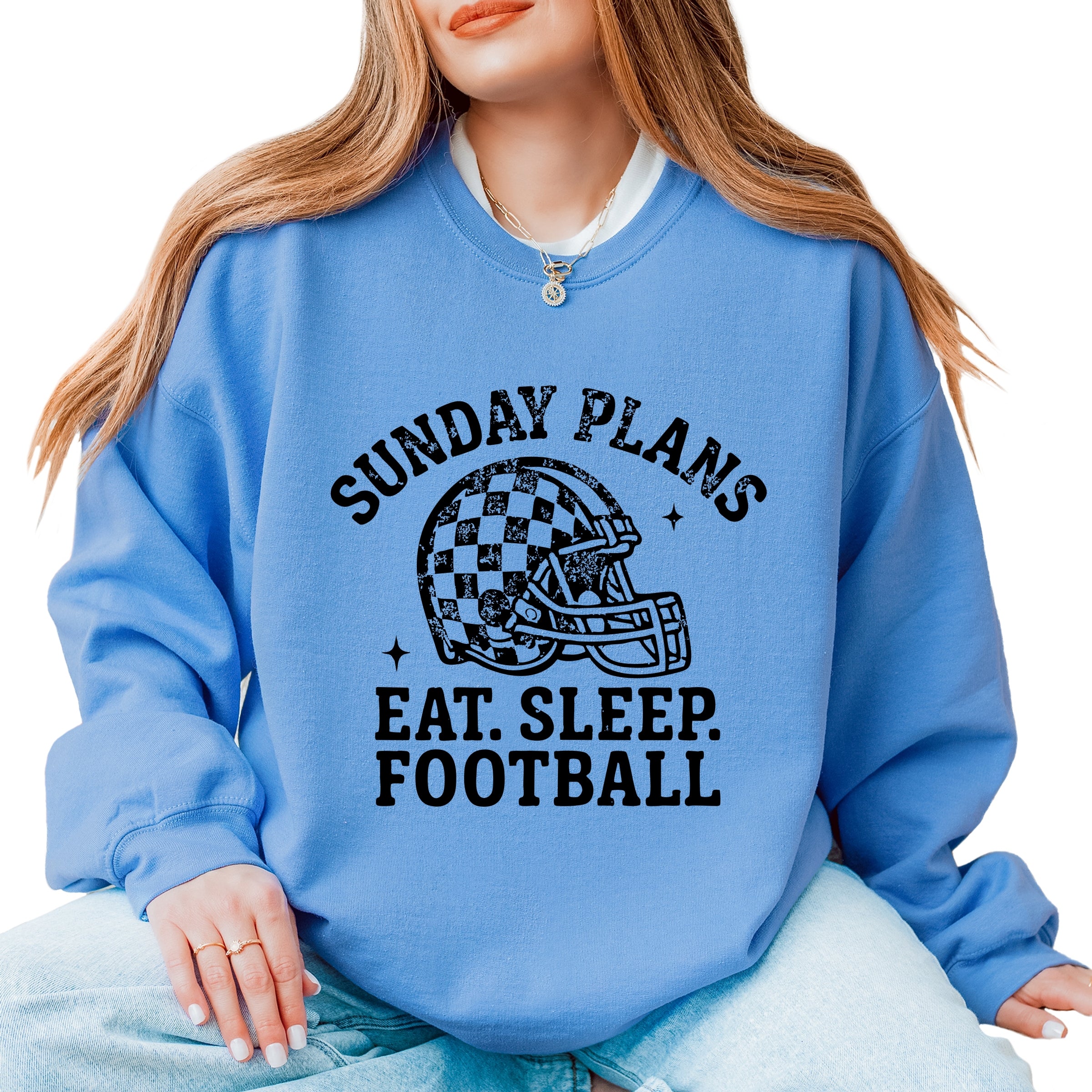 Sunday Plans: Eat. Sleep. Football - Women's Graphic Sweatshirt