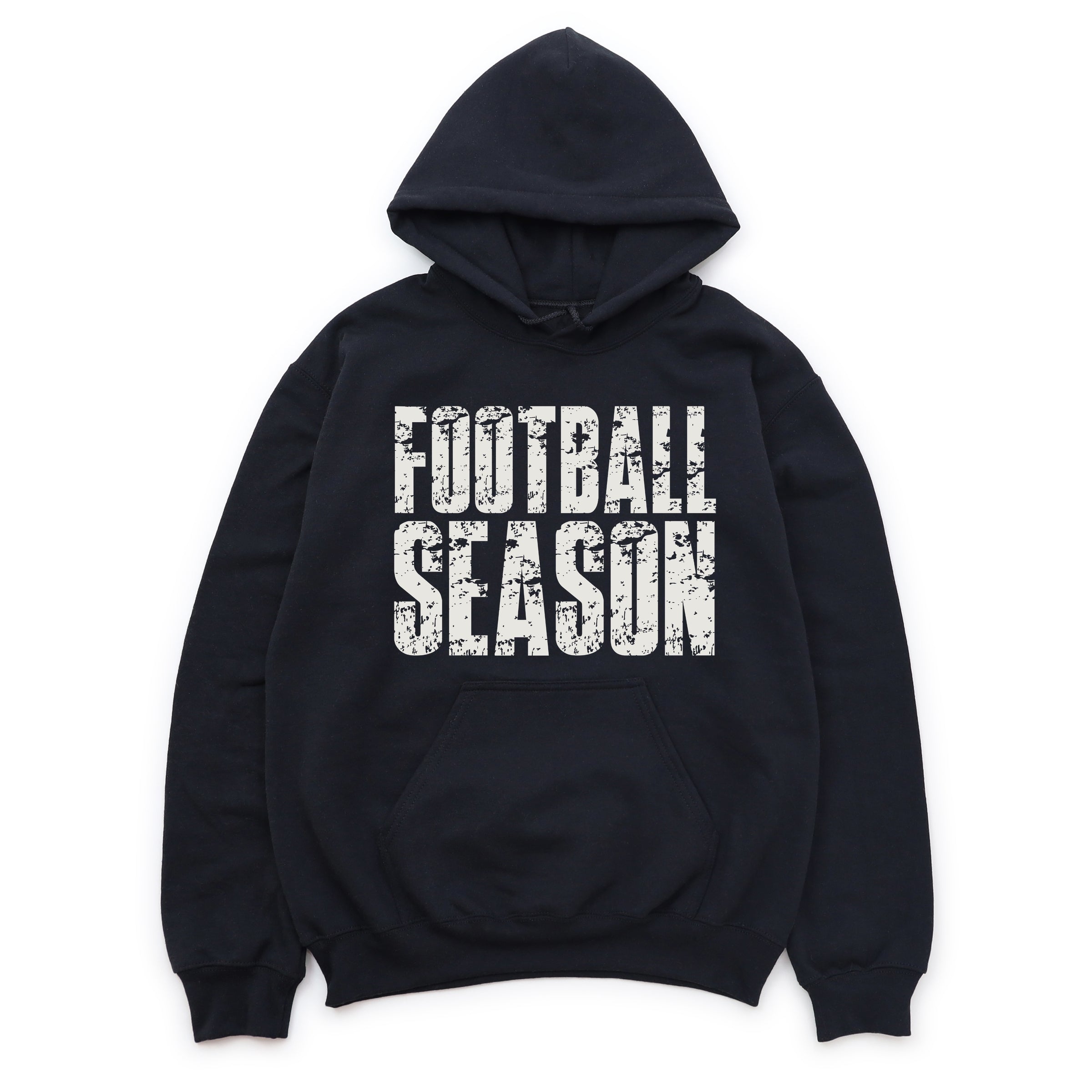 Football Season Block Distressed - Women's Graphic Hoodie