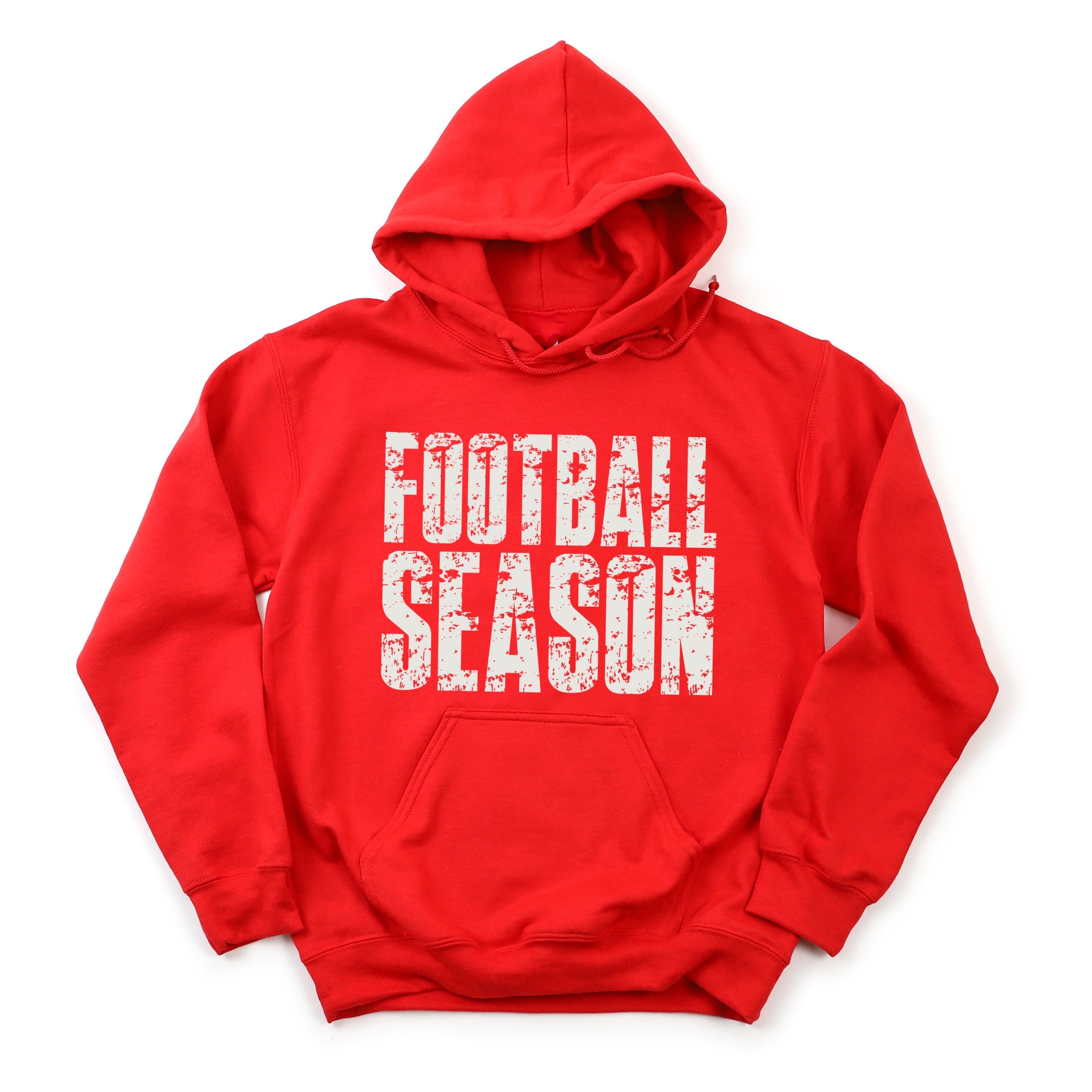 Football Season Block Distressed - Women's Graphic Hoodie