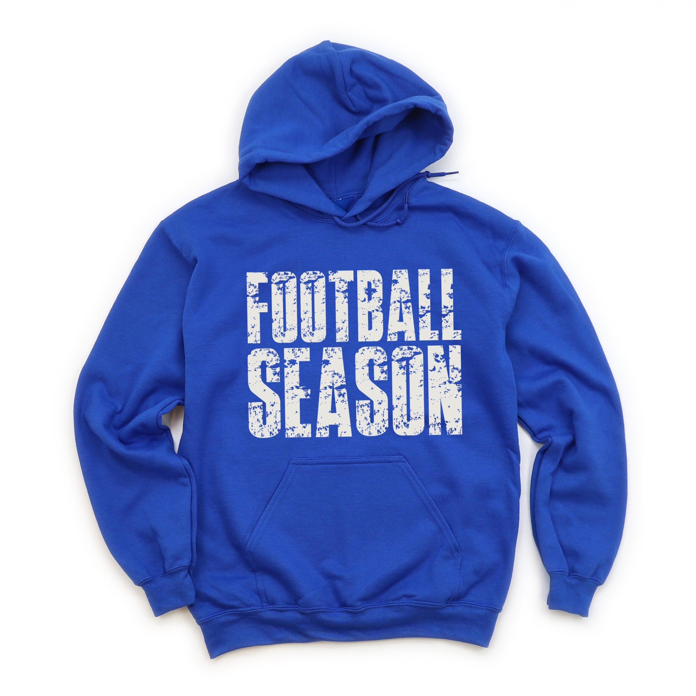 Football Season Block Distressed - Women's Graphic Hoodie