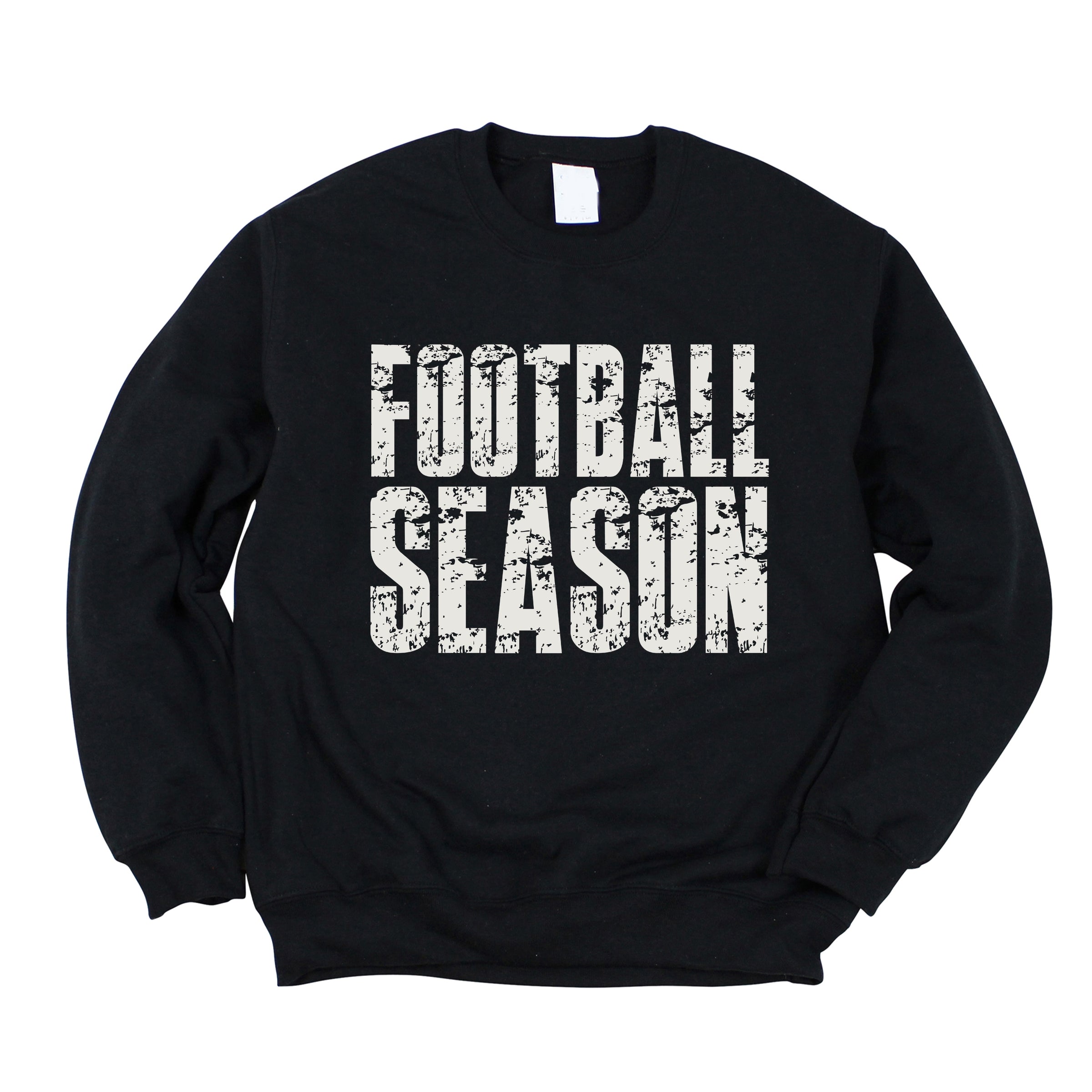 Football Season Block Distressed - Women's Graphic Sweatshirt