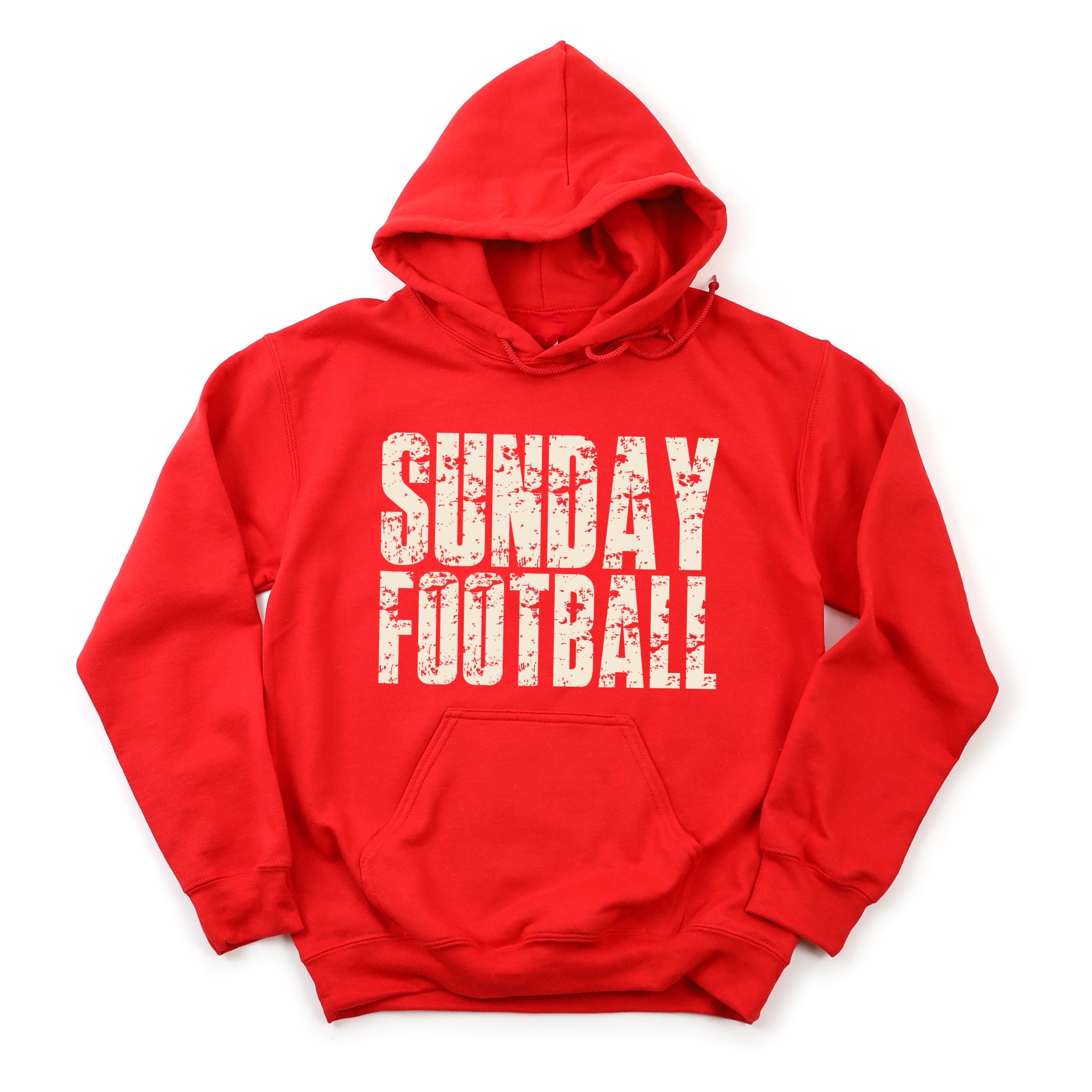 Sunday Football Block Distressed - Women's Graphic Hoodie