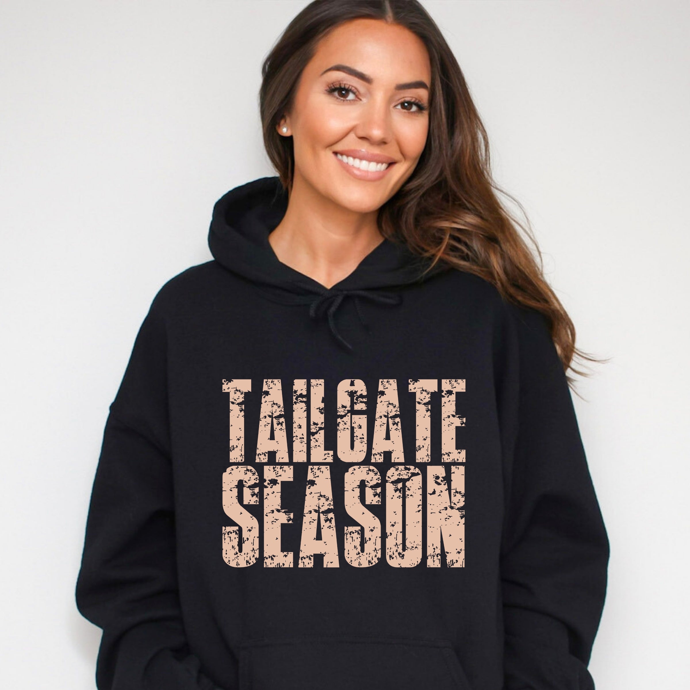 Tailgate Season Block Distressed - Women's Graphic Hoodie