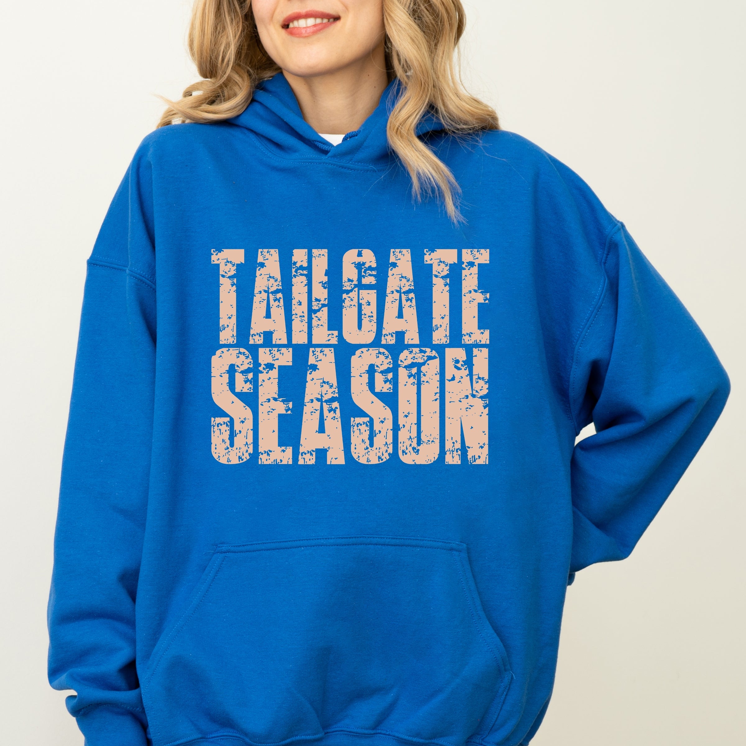 Tailgate Season Block Distressed - Women's Graphic Hoodie