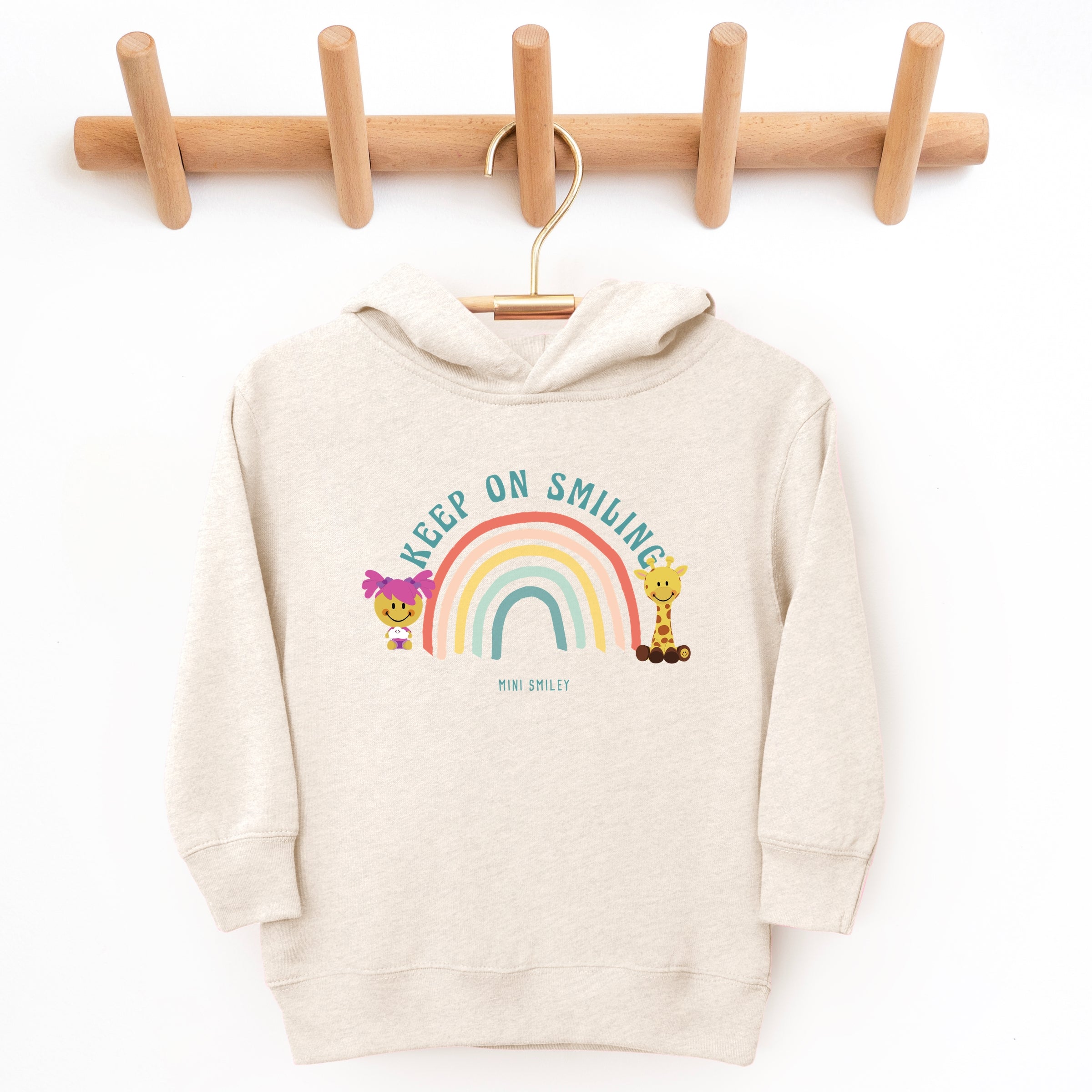 Mini Smiley Keep On Smiling Rainbow - Toddler Hoodie