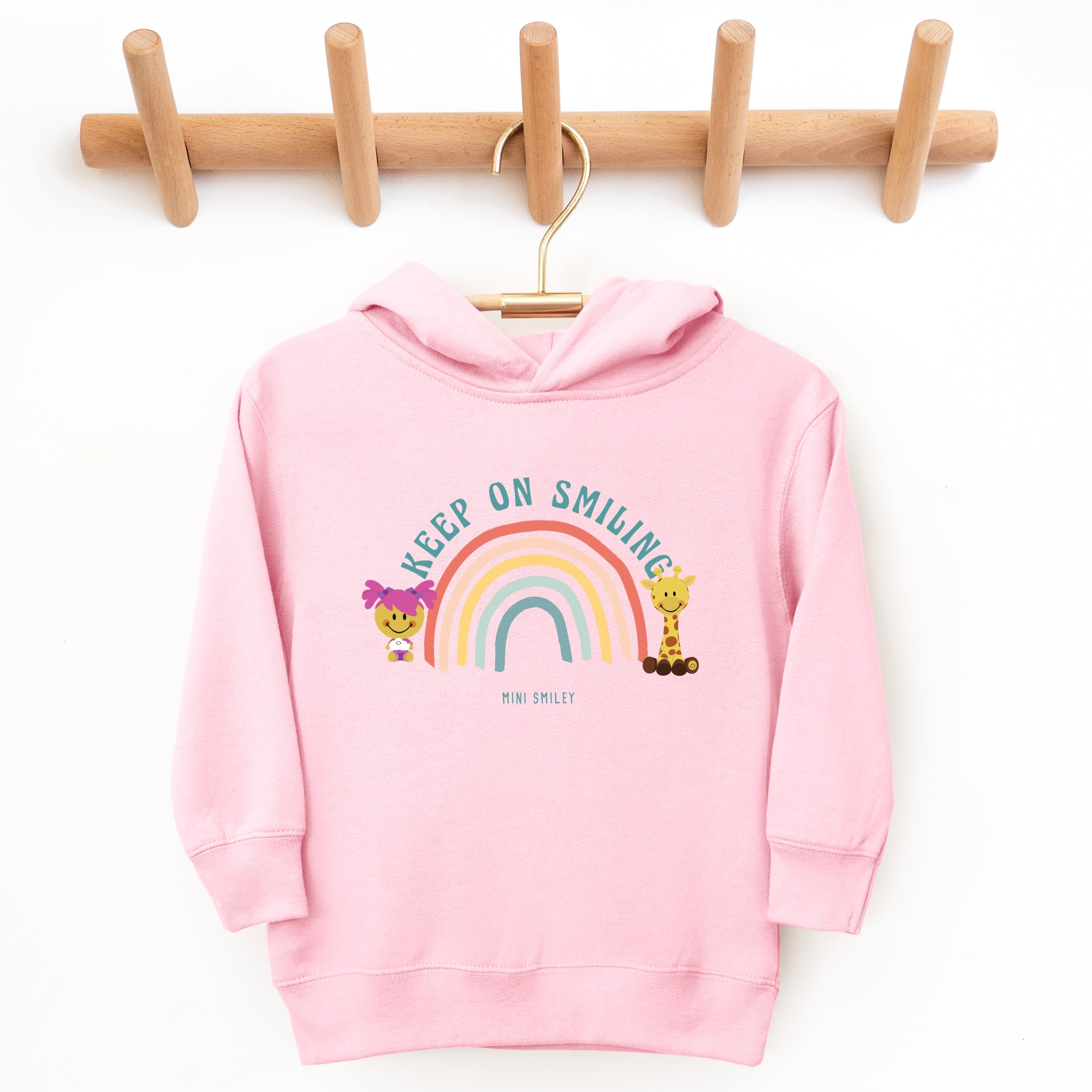 Mini Smiley Keep On Smiling Rainbow - Toddler Hoodie