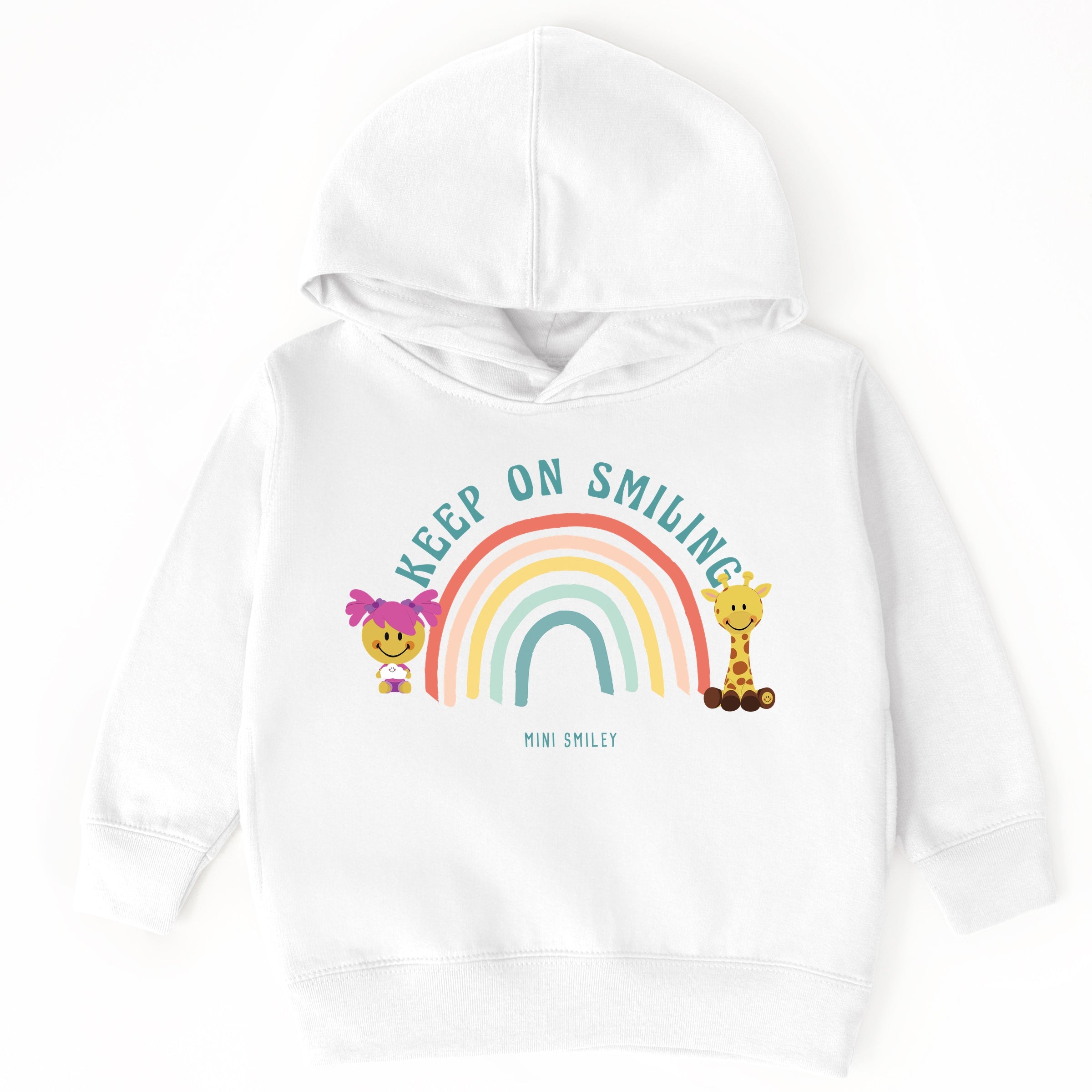 Mini Smiley Keep On Smiling Rainbow - Toddler Hoodie