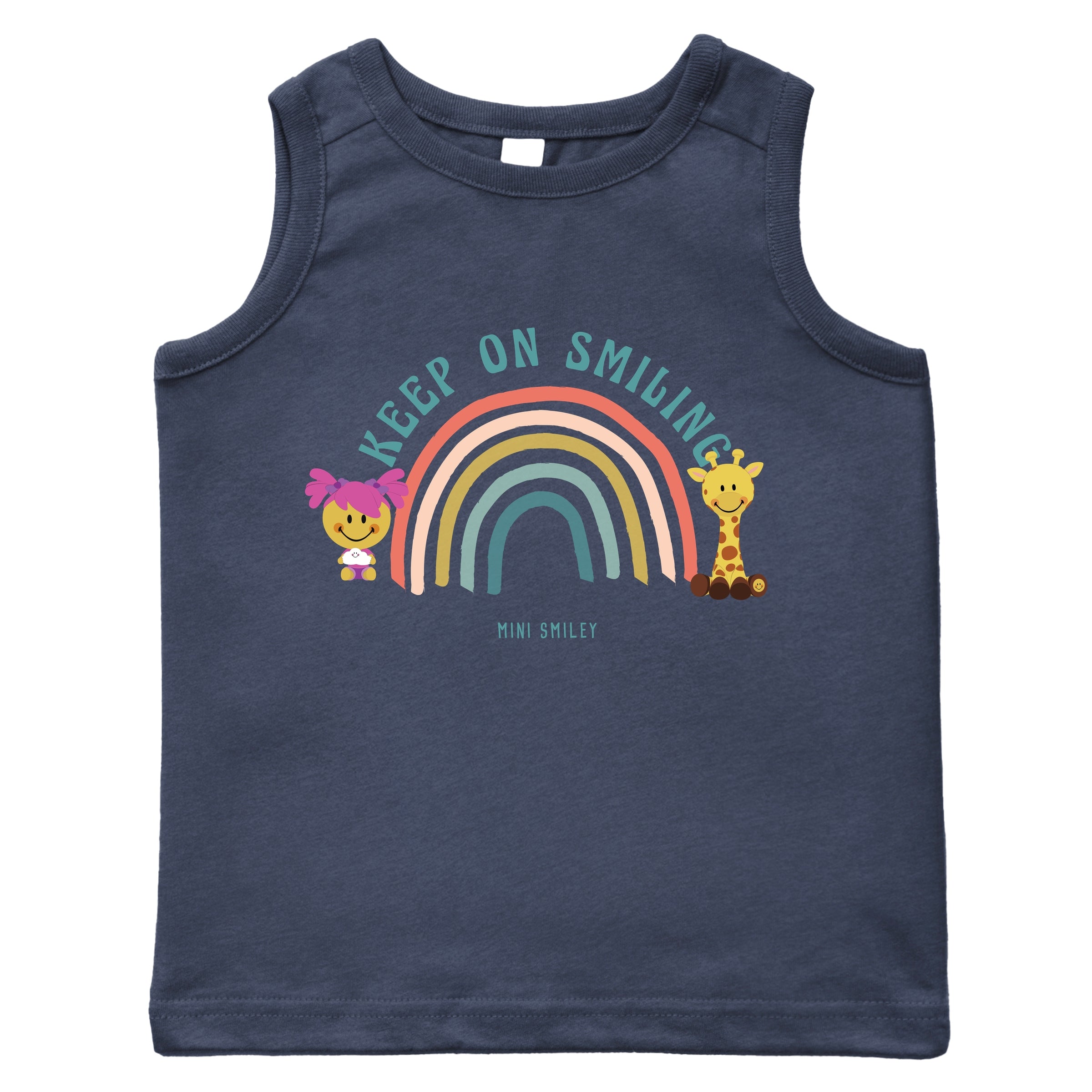 Mini Smiley Keep On Smiling Rainbow - Toddler Graphic Tank