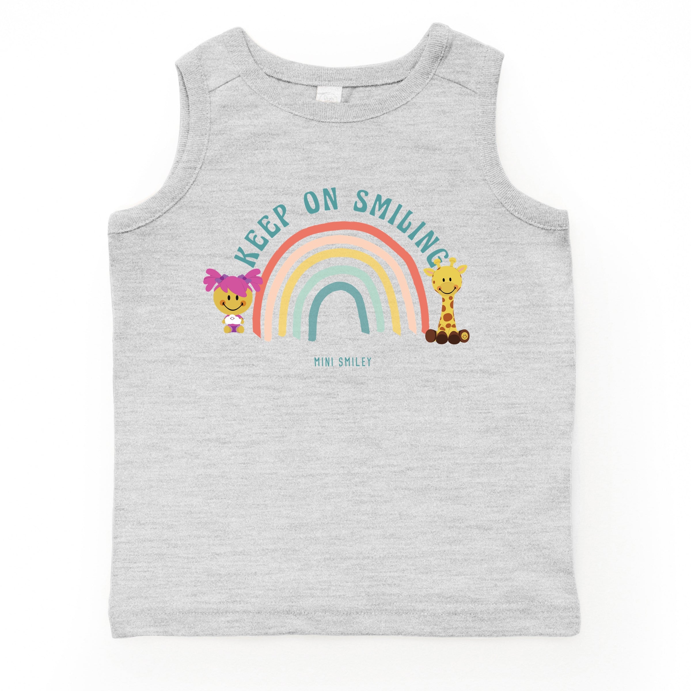 Mini Smiley Keep On Smiling Rainbow - Toddler Graphic Tank