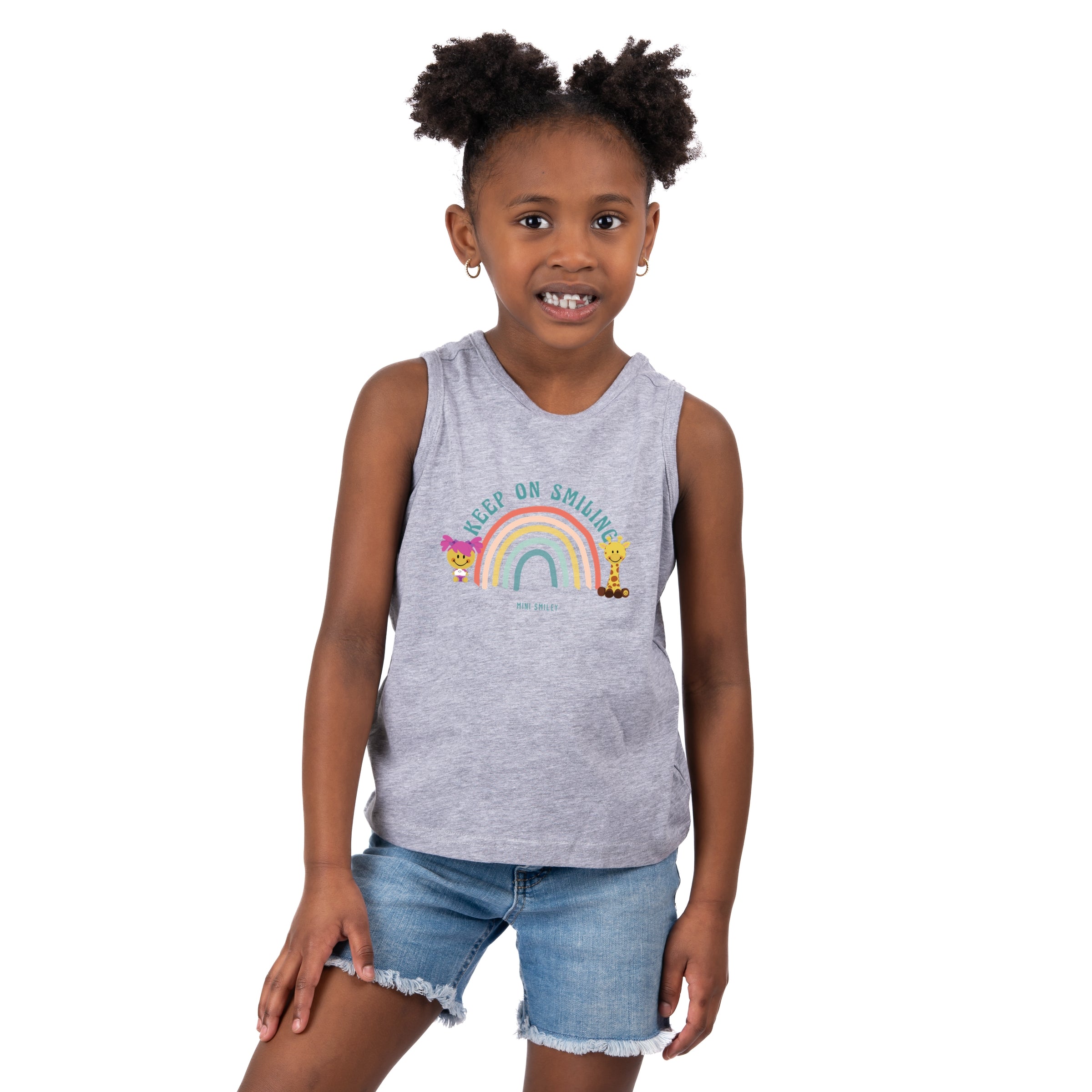 Mini Smiley Keep On Smiling Rainbow - Toddler Graphic Tank