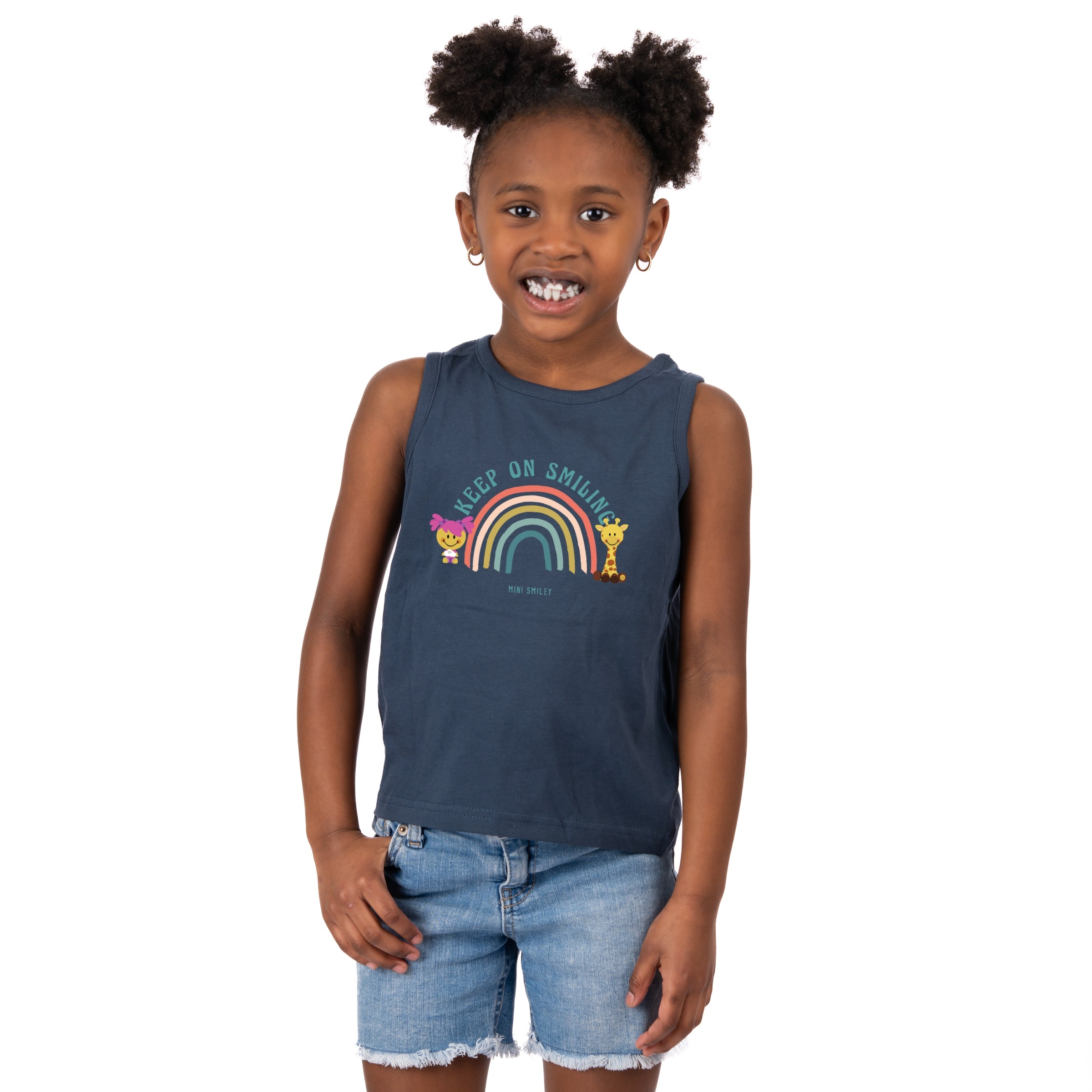 Mini Smiley Keep On Smiling Rainbow - Toddler Graphic Tank