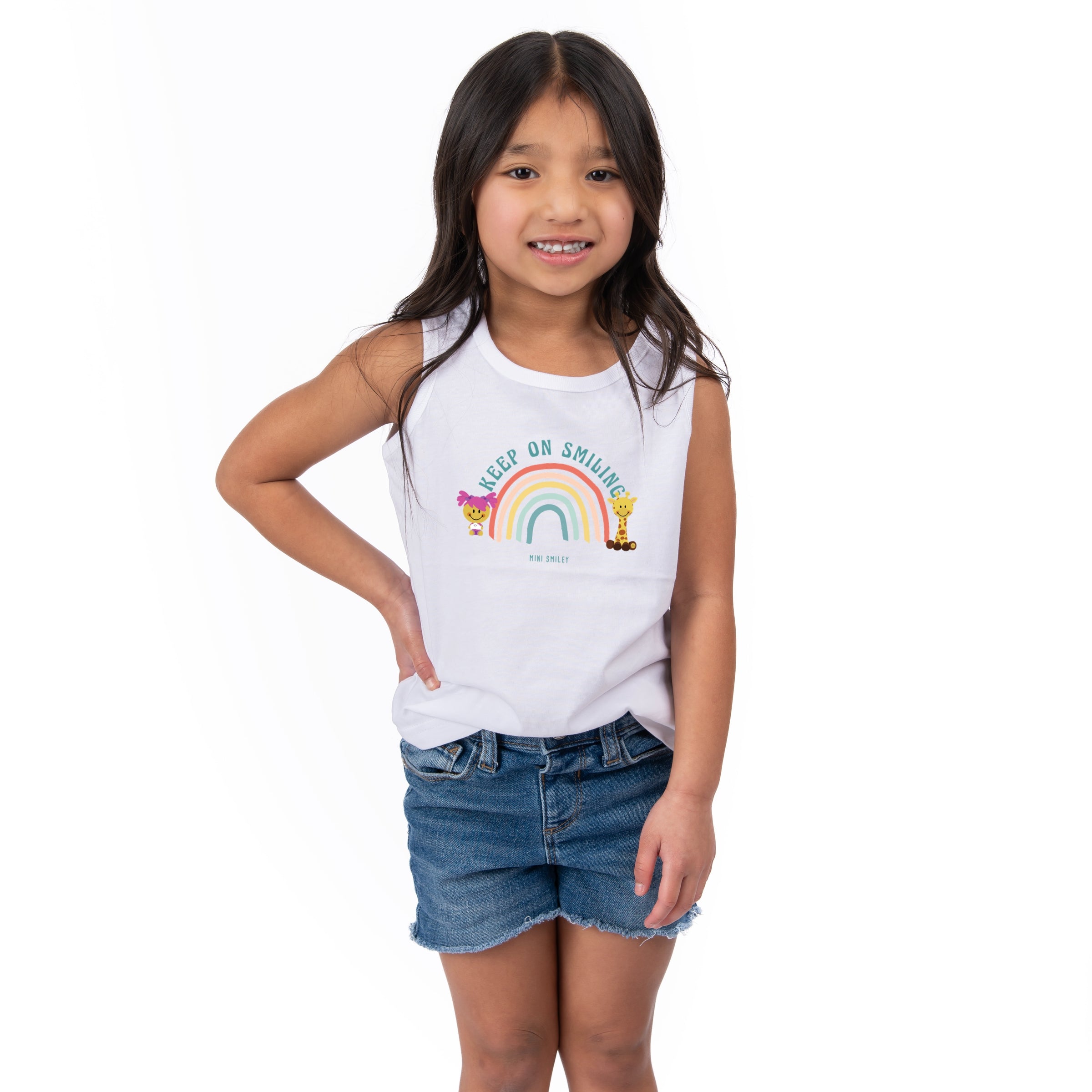 Mini Smiley Keep On Smiling Rainbow - Toddler Graphic Tank