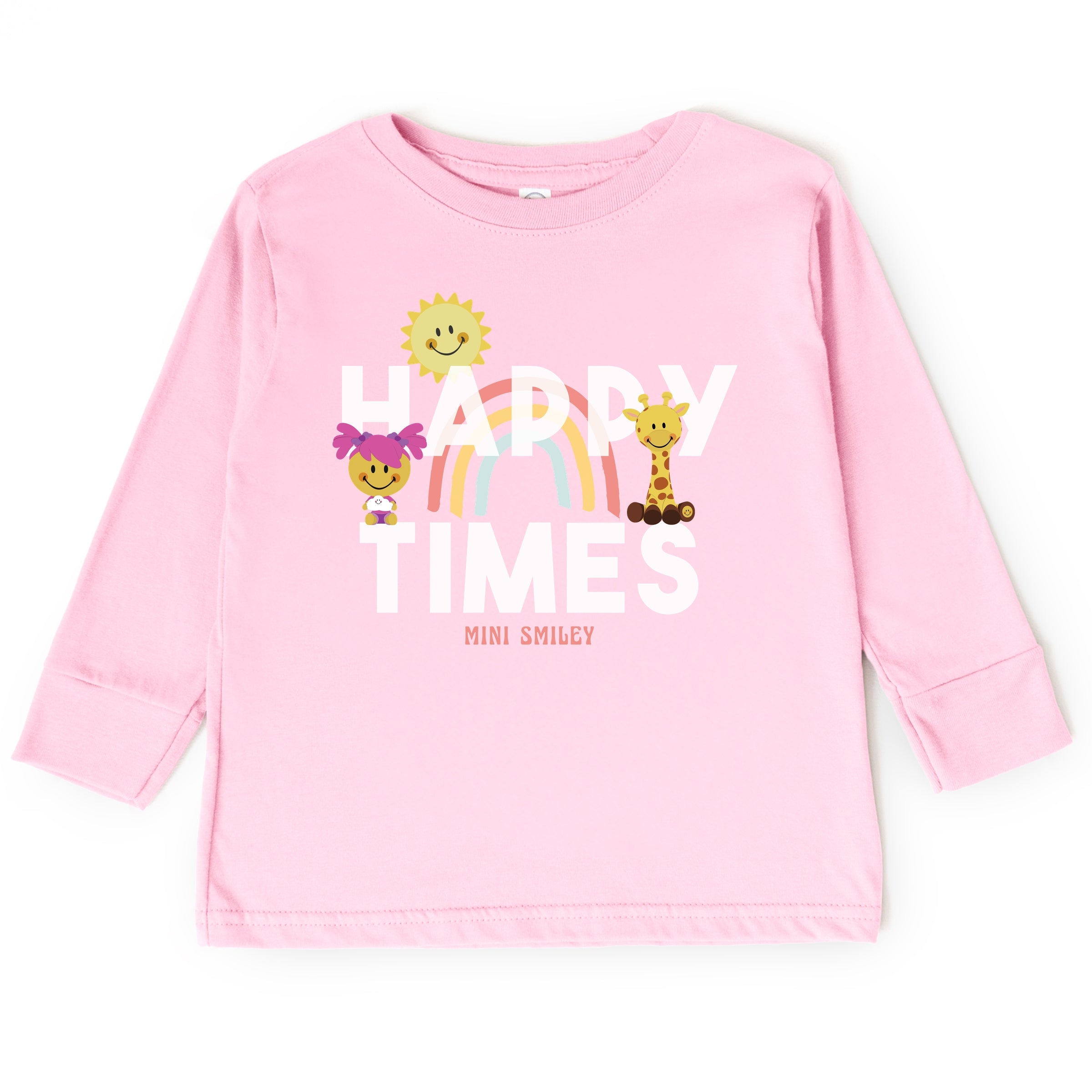 Mini Smiley Happy Times - Toddler Long Sleeve Graphic Tee