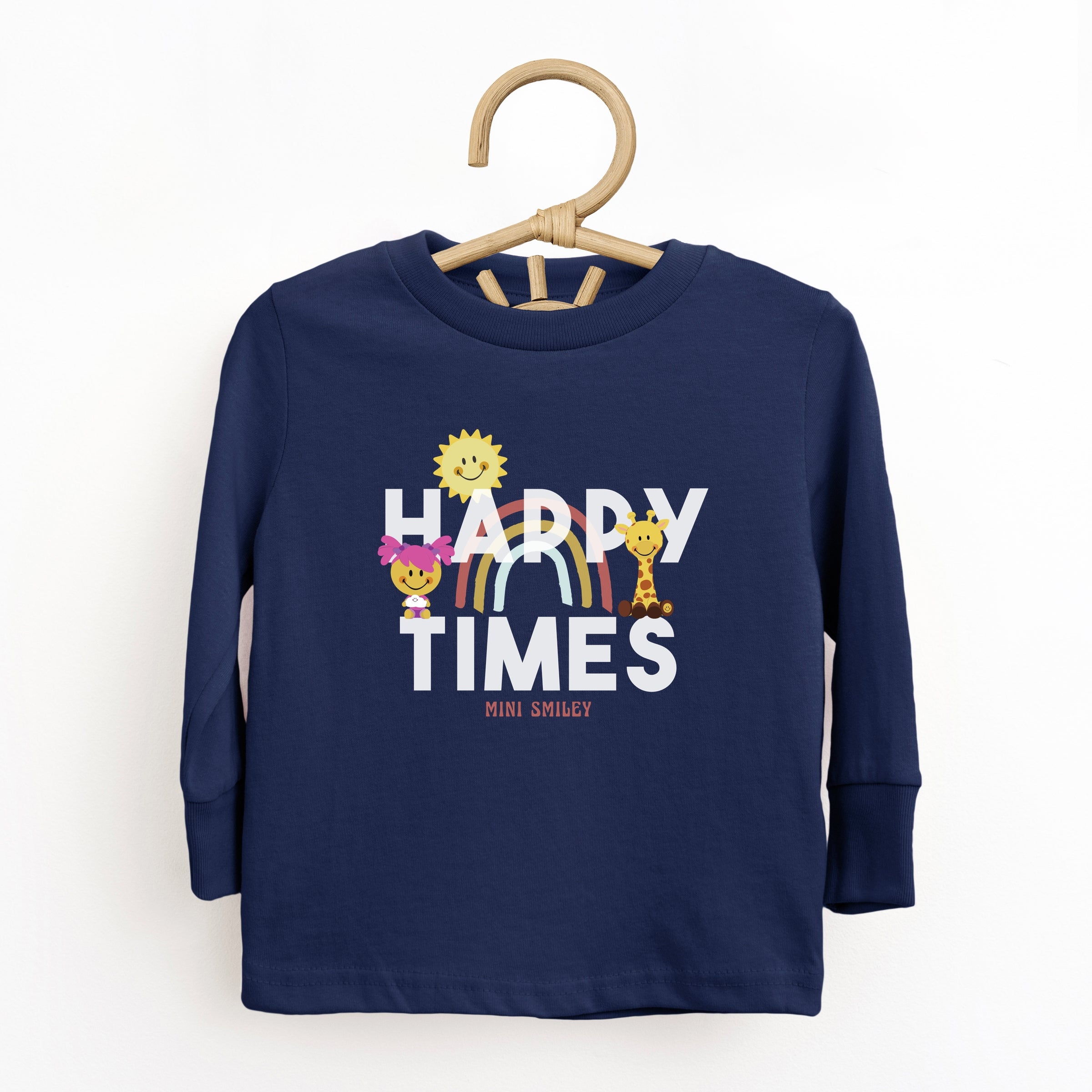 Mini Smiley Happy Times - Toddler Long Sleeve Graphic Tee