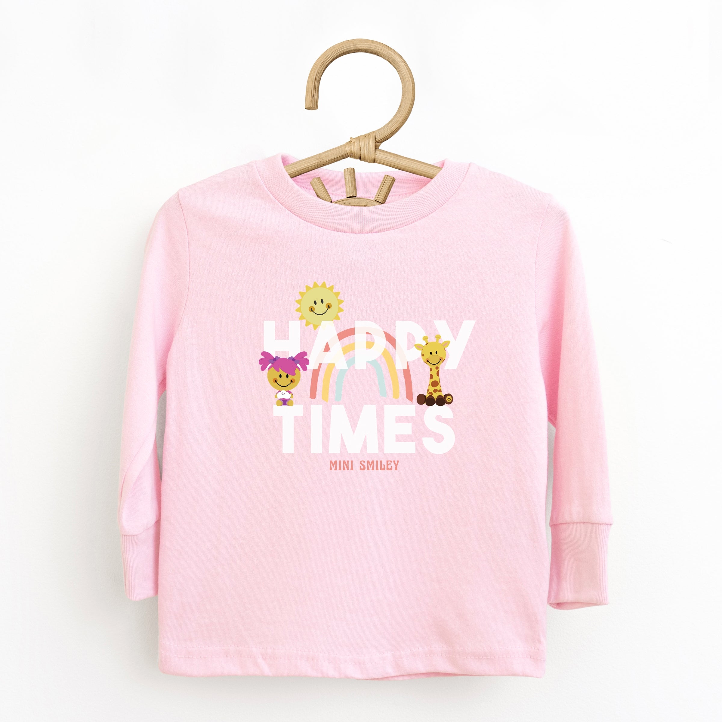 Mini Smiley Happy Times - Toddler Long Sleeve Graphic Tee