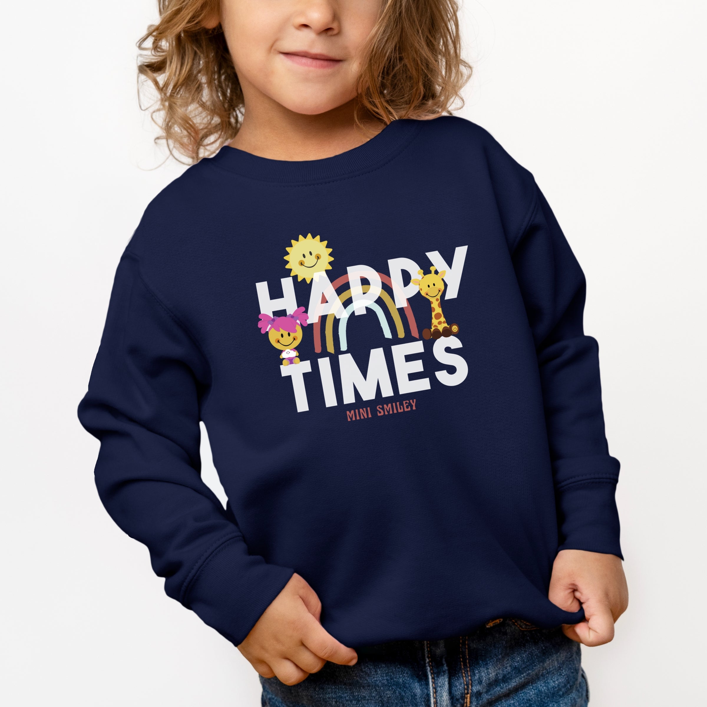 Mini Smiley Happy Times - Toddler Graphic Sweatshirt