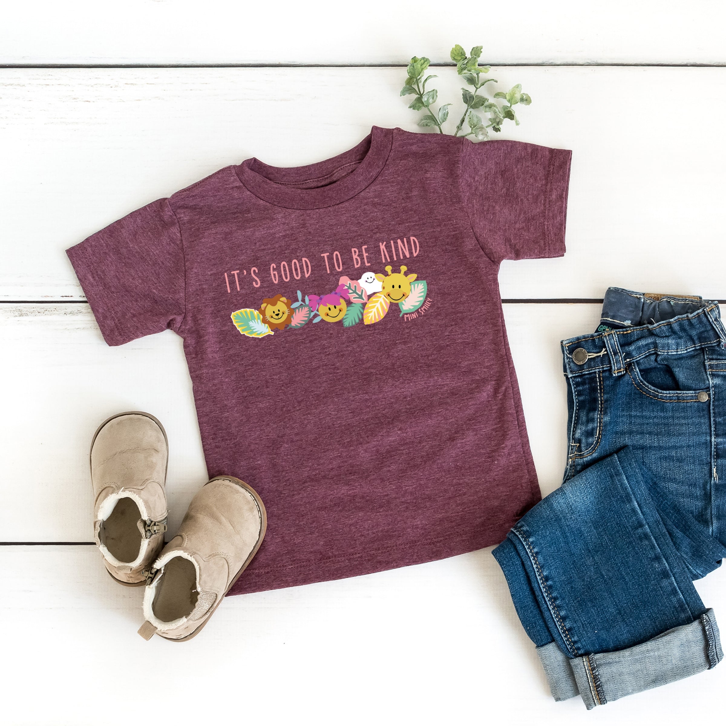 Mini Smiley It's Good To Be Kind Aria - Toddler Short Sleeve Graphic T-Shirt