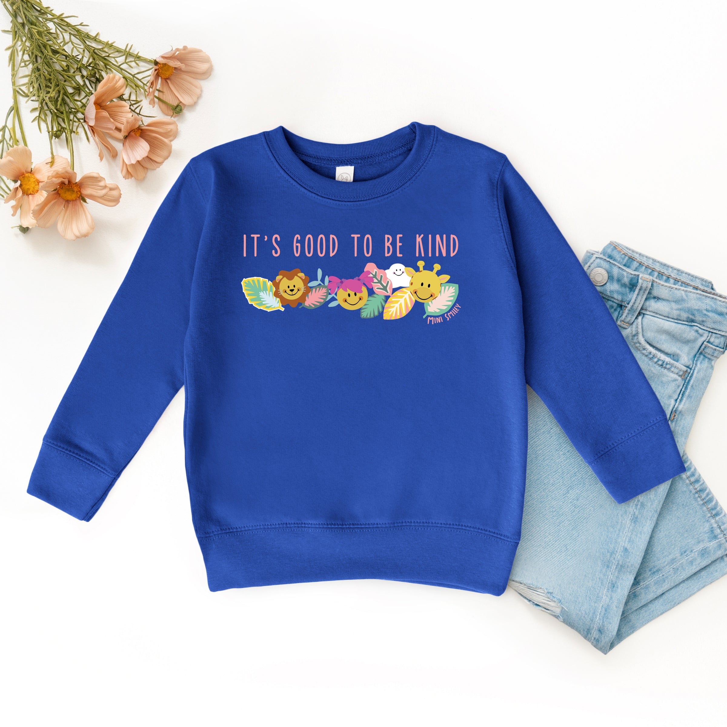 Mini Smiley It's Good To Be Kind Aria - Toddler Graphic Sweatshirt