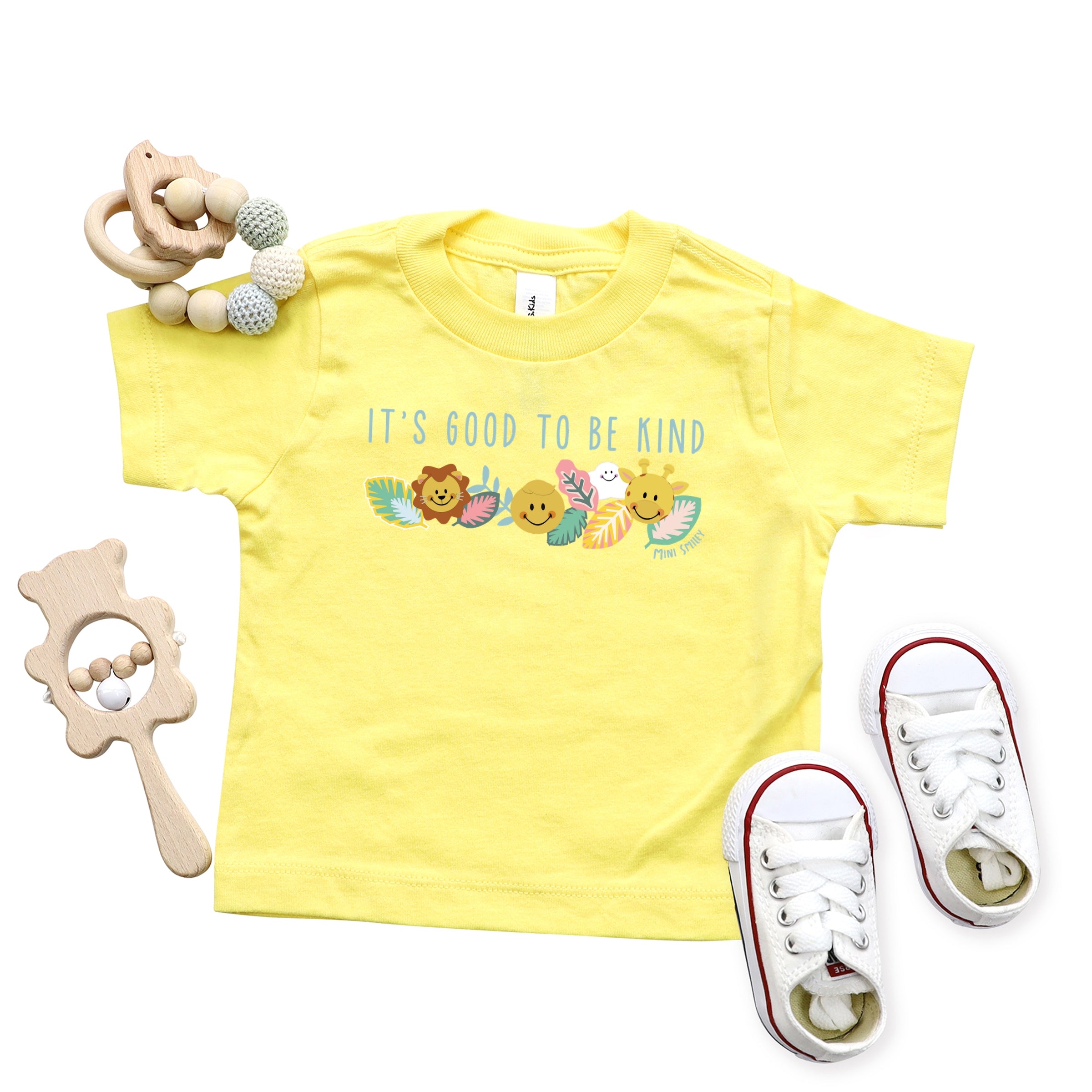 Mini Smiley It's Good To Be Kind Lumi - Toddler Short Sleeve Graphic T-Shirt