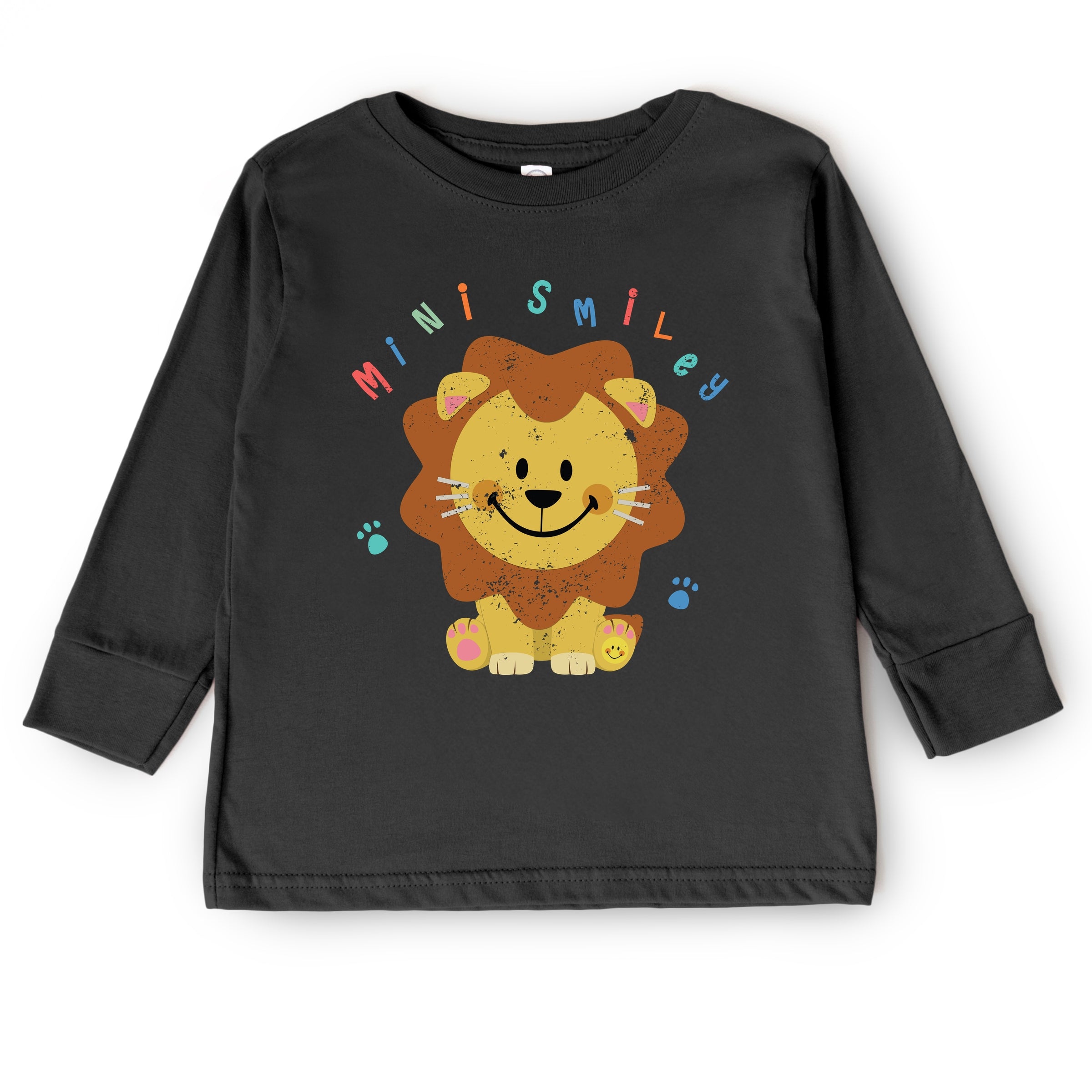 Mini Smiley Lion Paws - Toddler Long Sleeve Graphic Tee