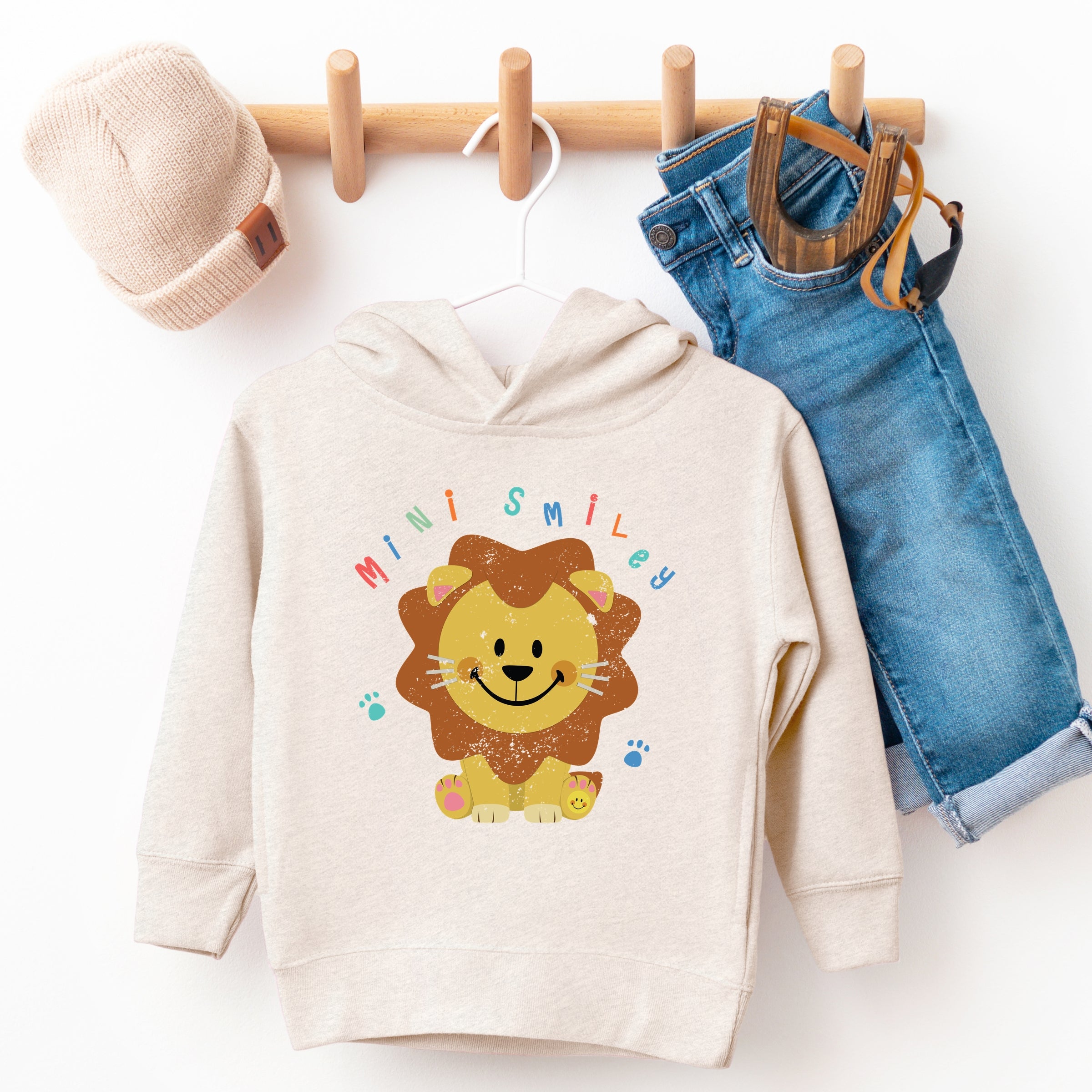 Mini Smiley Lion Paws - Toddler Hoodie