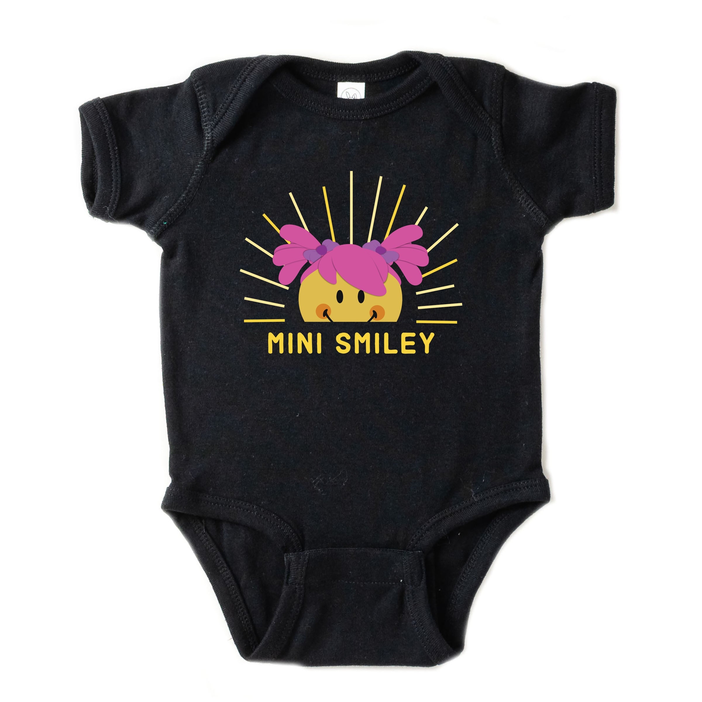 Mini Smiley Aria Sunshine - Baby Short Sleeve Graphic Bodysuit