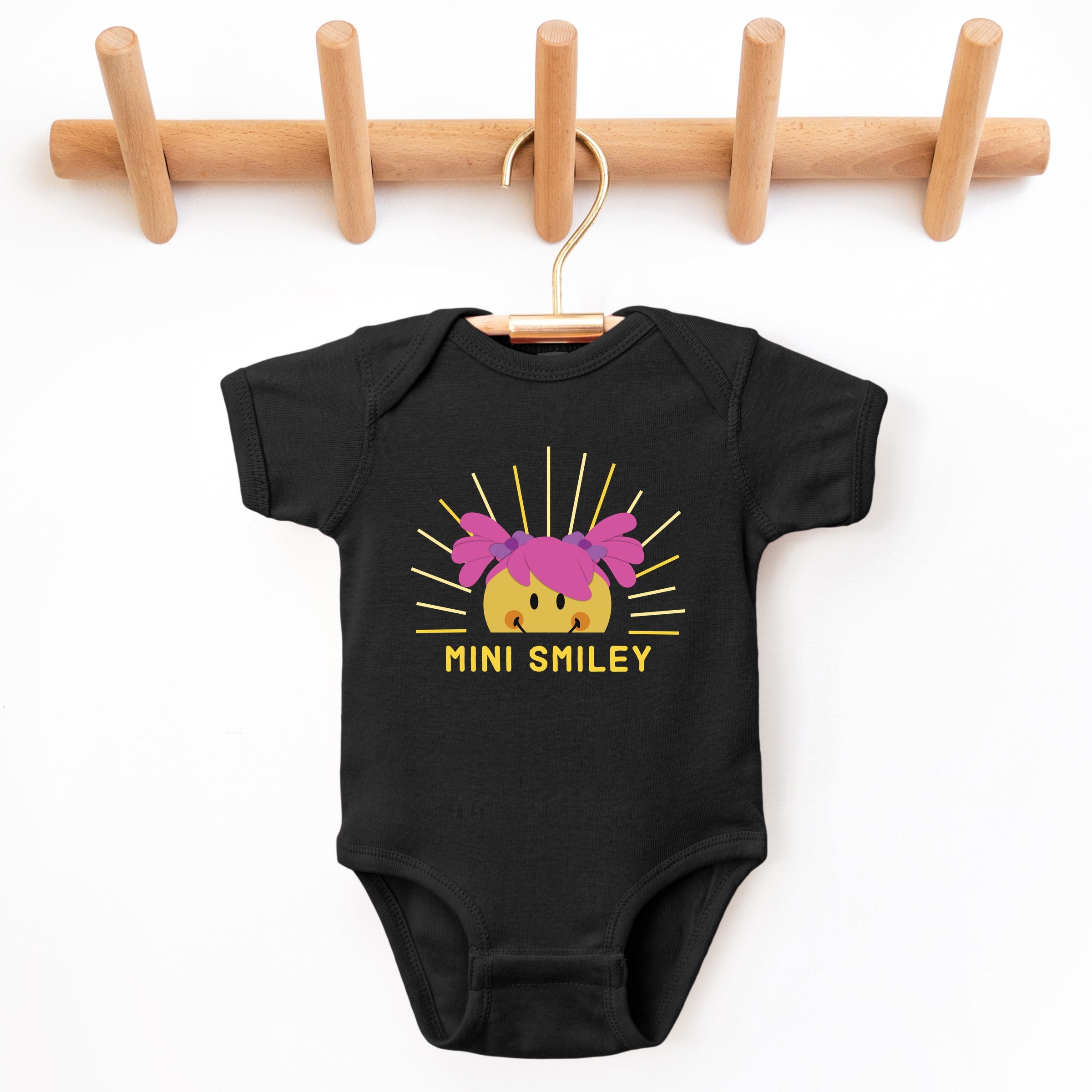 Mini Smiley Aria Sunshine - Baby Short Sleeve Graphic Bodysuit