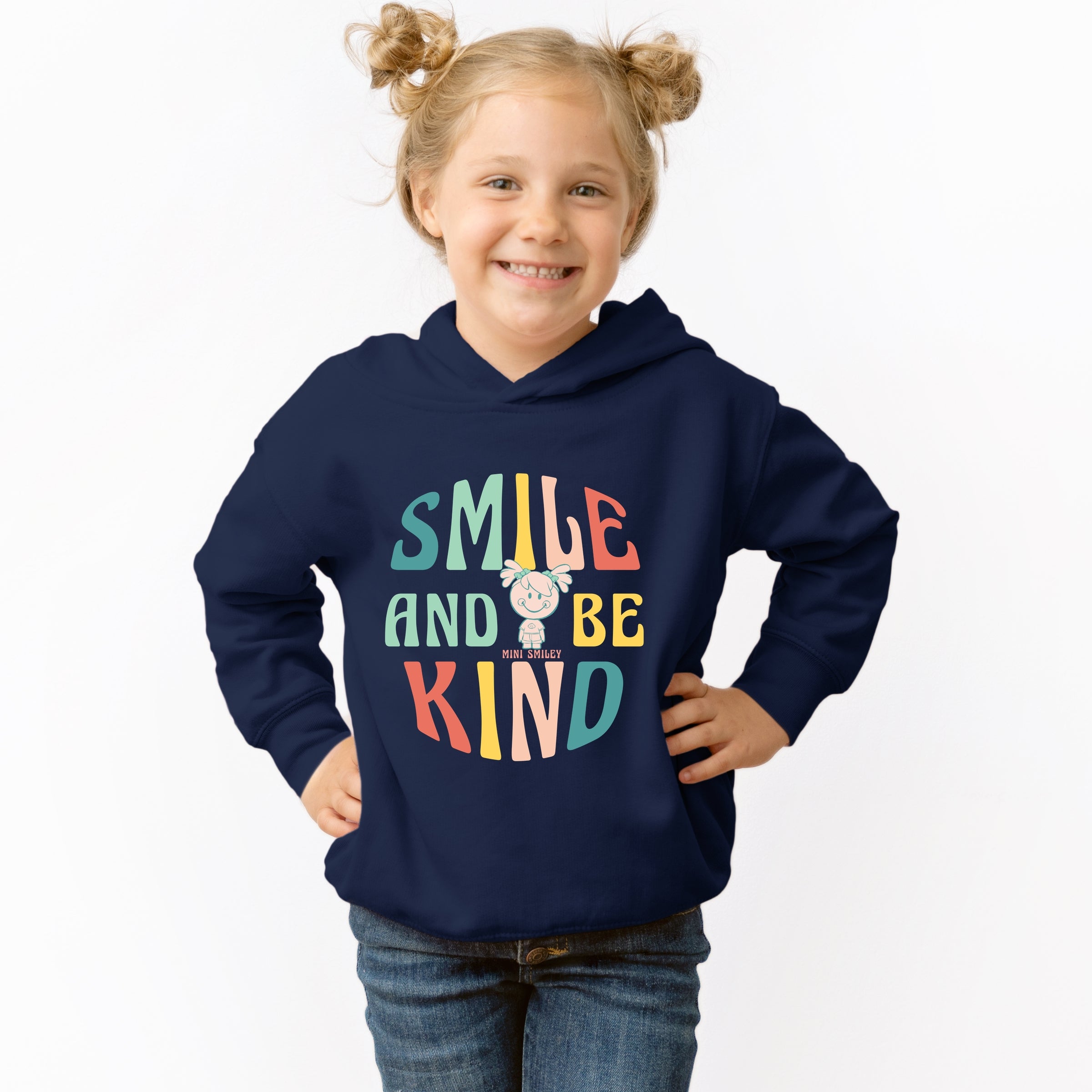 Mini Smiley Smile and Be Kind Aria - Toddler Hoodie