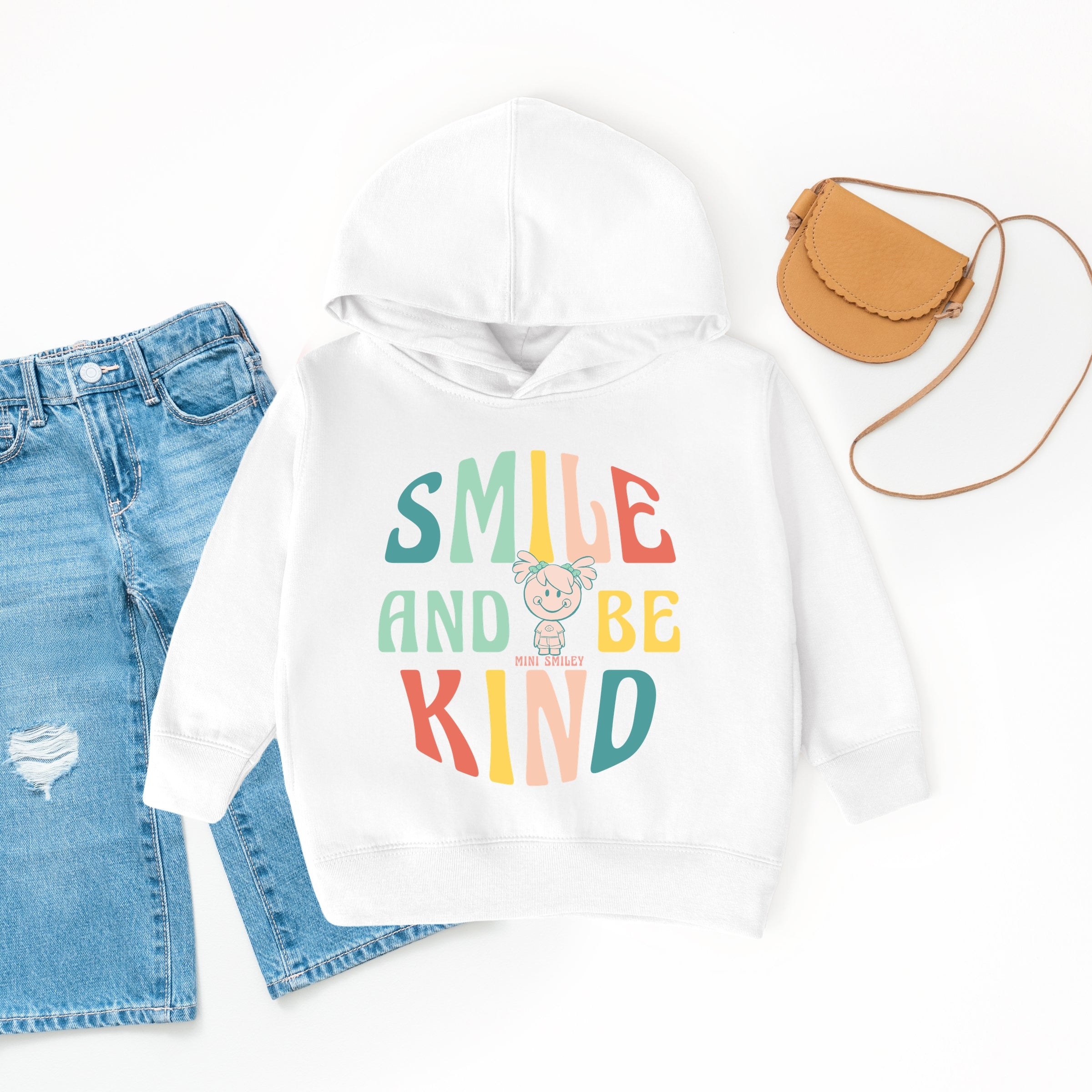 Mini Smiley Smile and Be Kind Aria - Toddler Hoodie