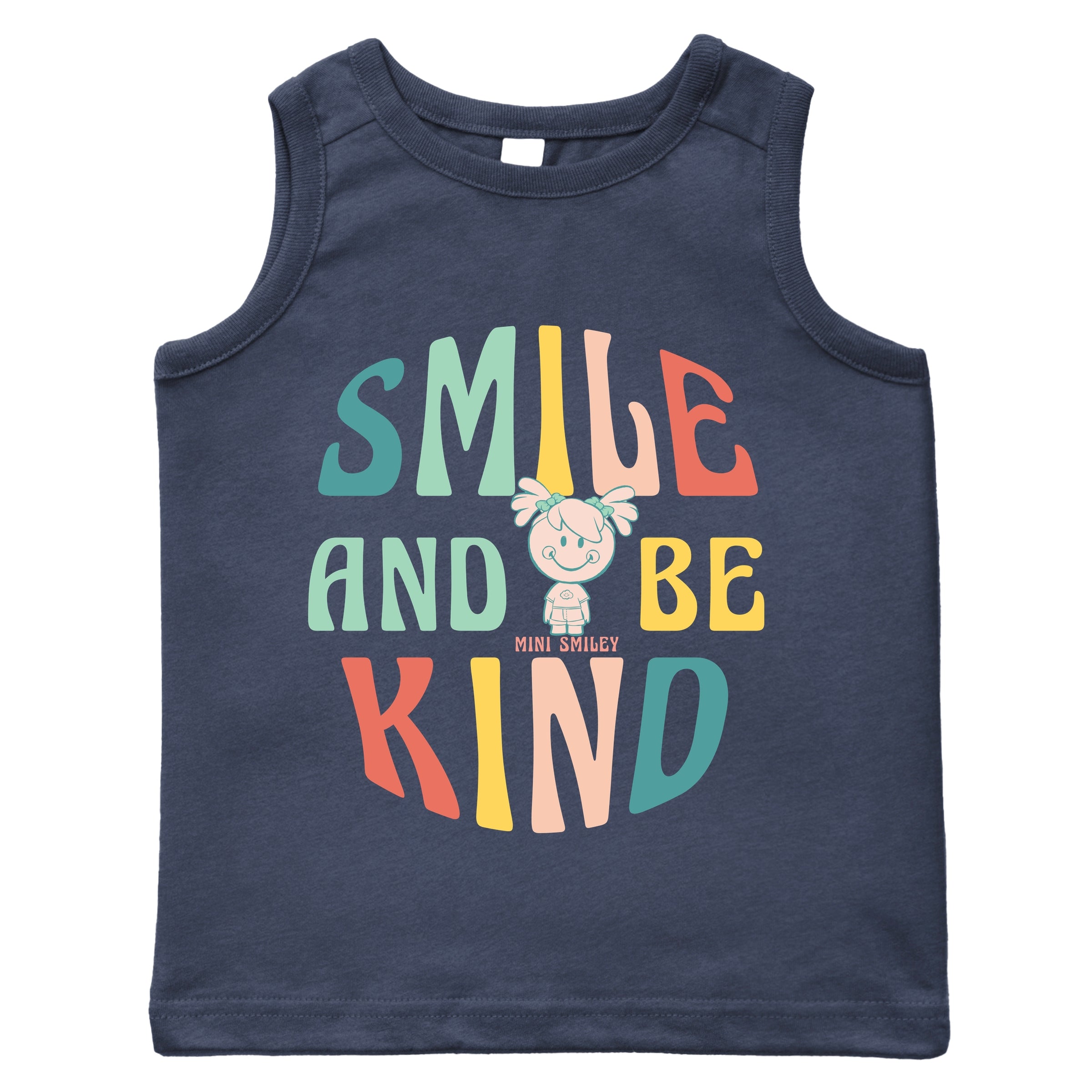 Mini Smiley Smile and Be Kind Aria - Toddler Graphic Tank