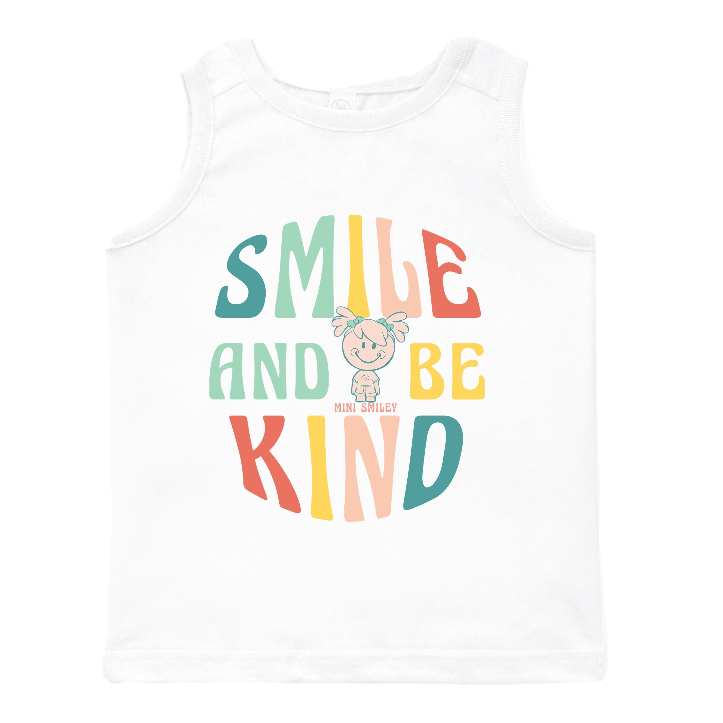 Mini Smiley Smile and Be Kind Aria - Toddler Graphic Tank