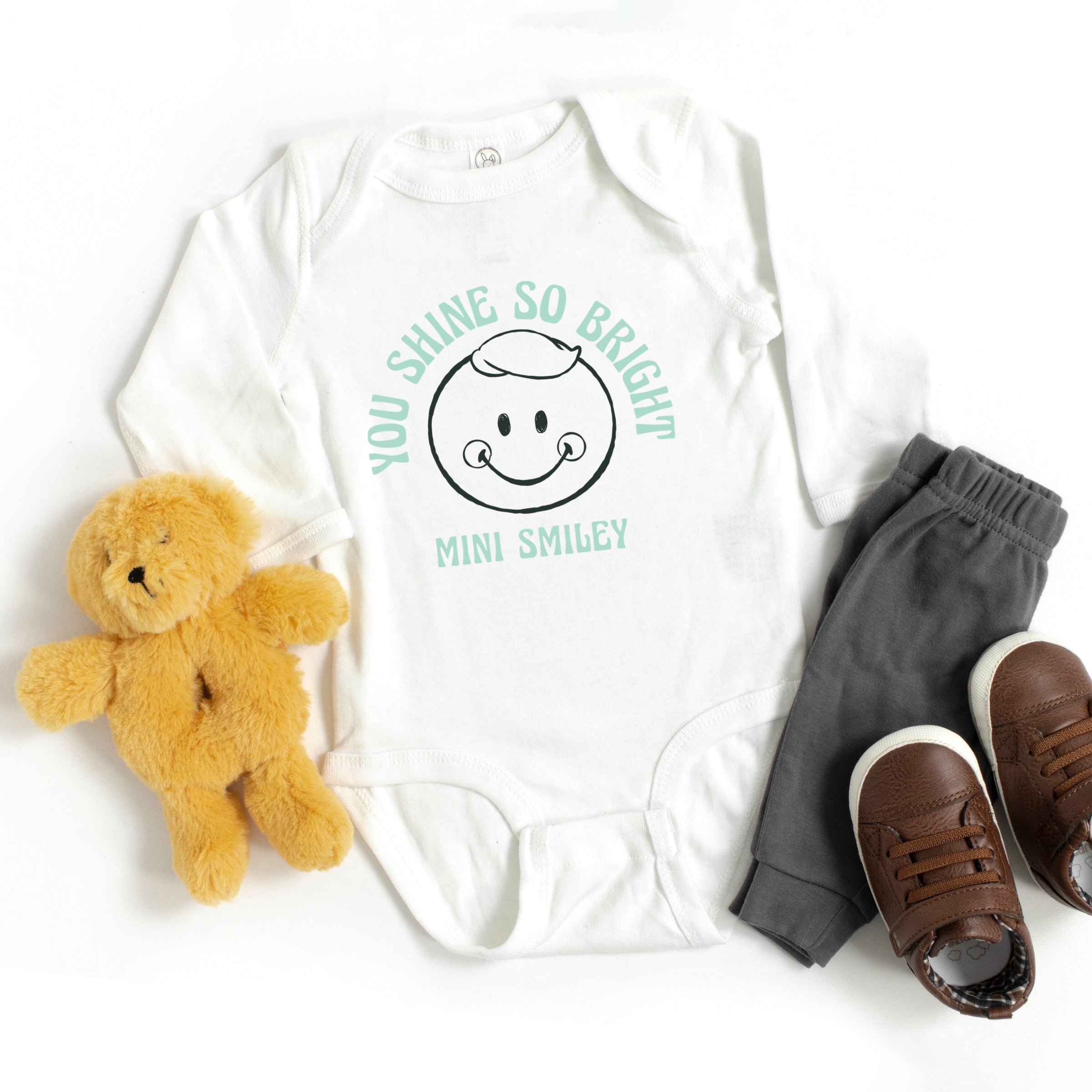 Mini Smiley You Shine So Bright - Baby Long Sleeve Bodysuit