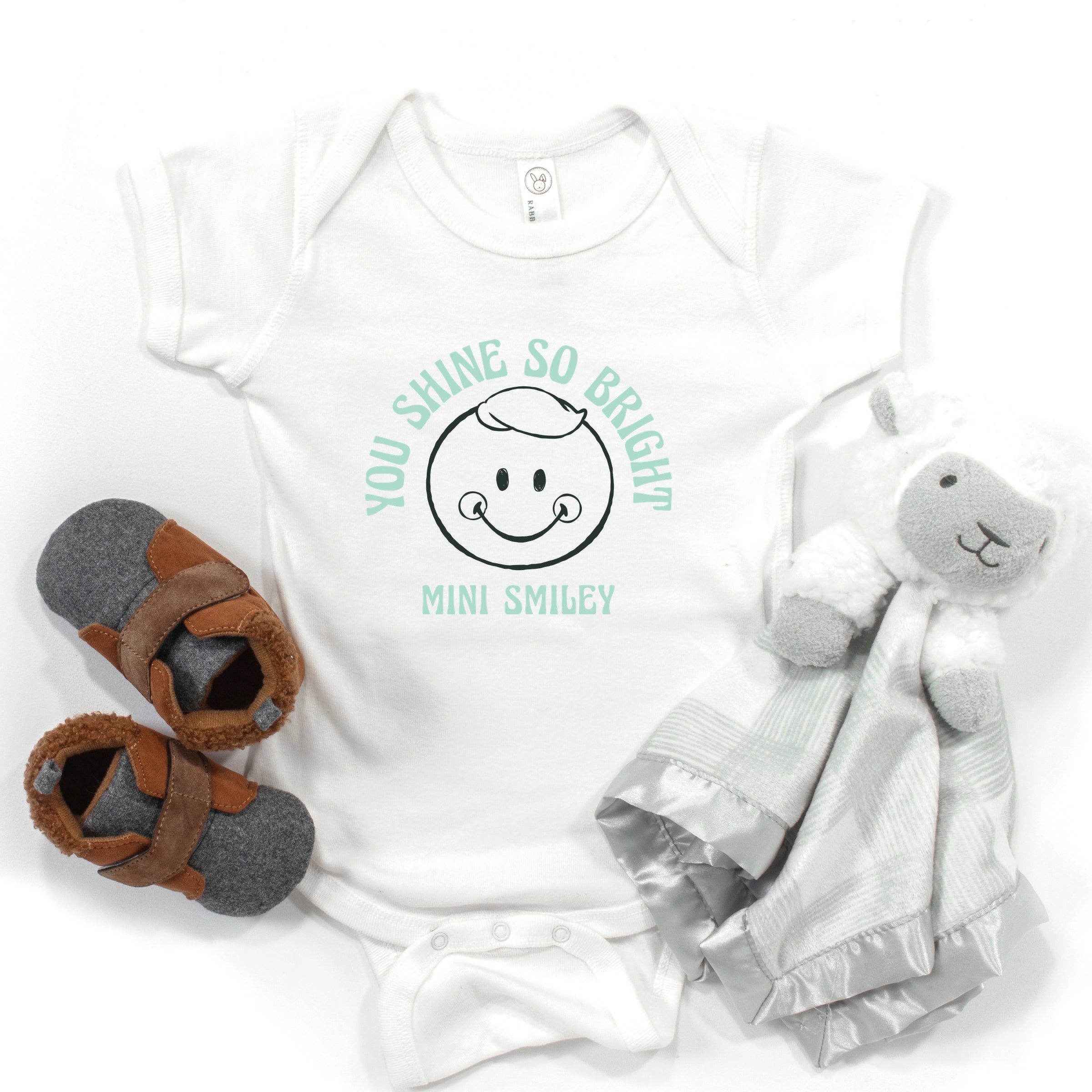 Mini Smiley You Shine So Bright - Baby Short Sleeve Graphic Bodysuit