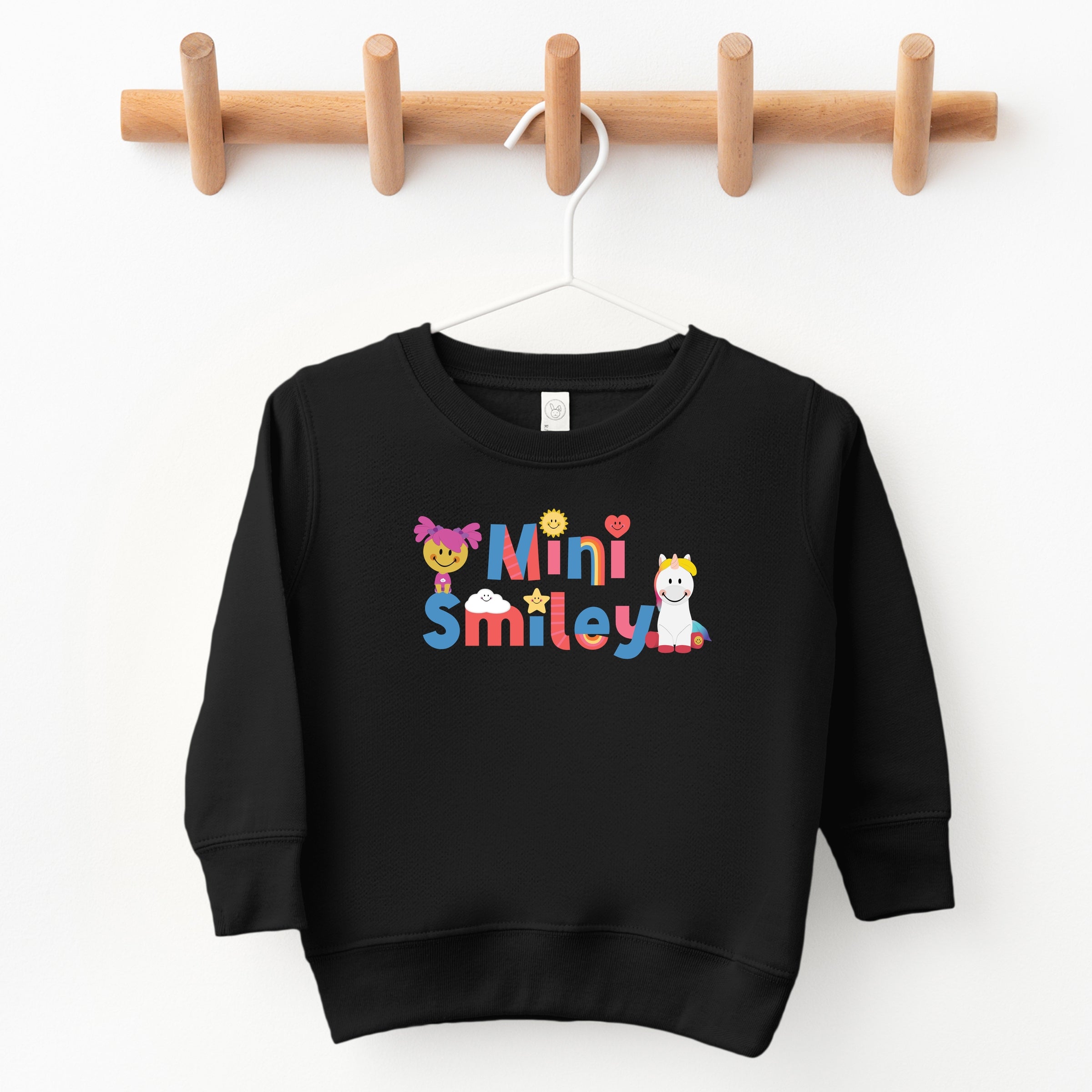 Mini Smiley Icons Unicorn - Toddler Graphic Sweatshirt