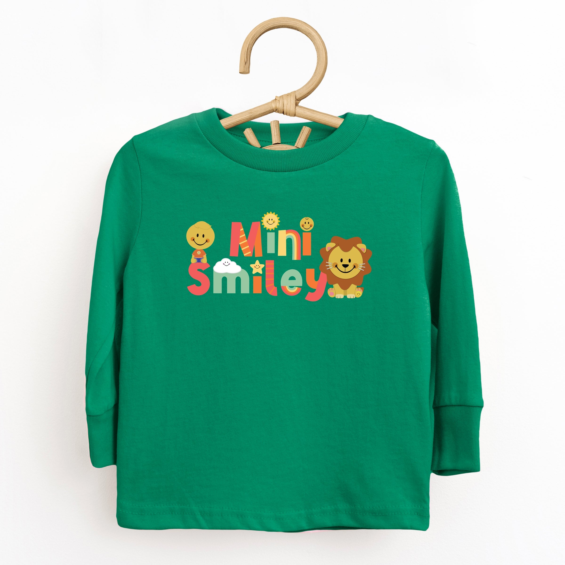 Mini Smiley Icons Lion - Toddler Long Sleeve Graphic Tee