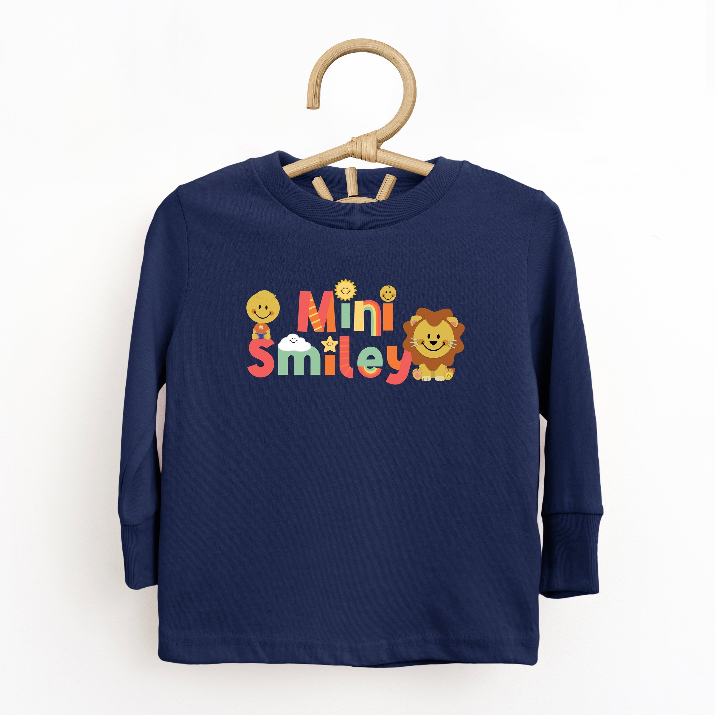 Mini Smiley Icons Lion - Toddler Long Sleeve Graphic Tee