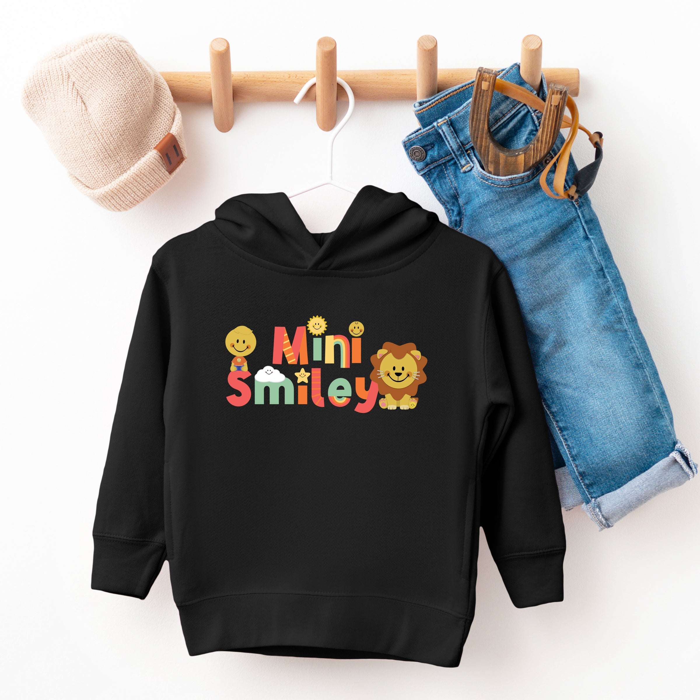 Mini Smiley Icons Lion - Toddler Hoodie