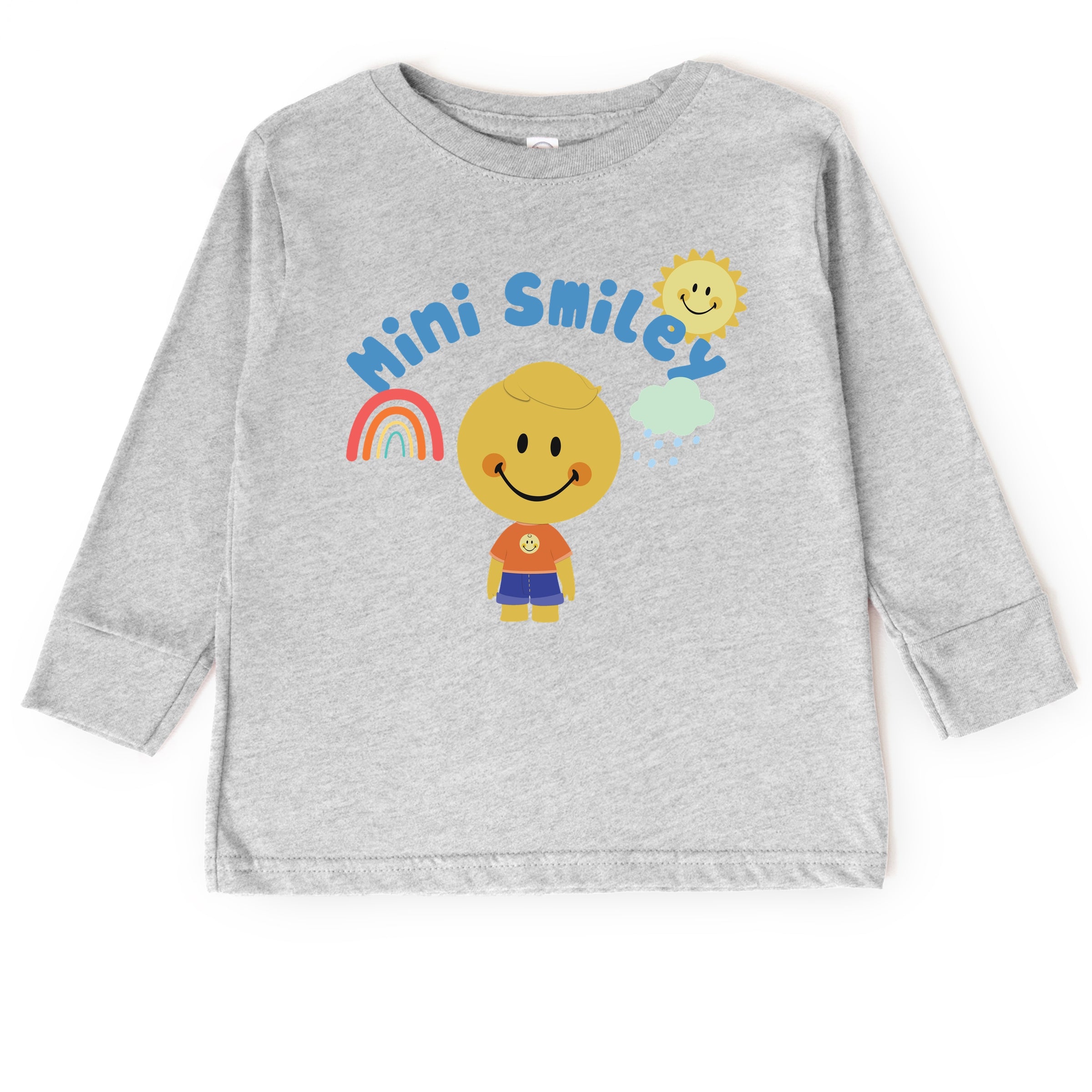 Mini Smiley Rainbow Cloud Lumi - Toddler Long Sleeve Graphic Tee