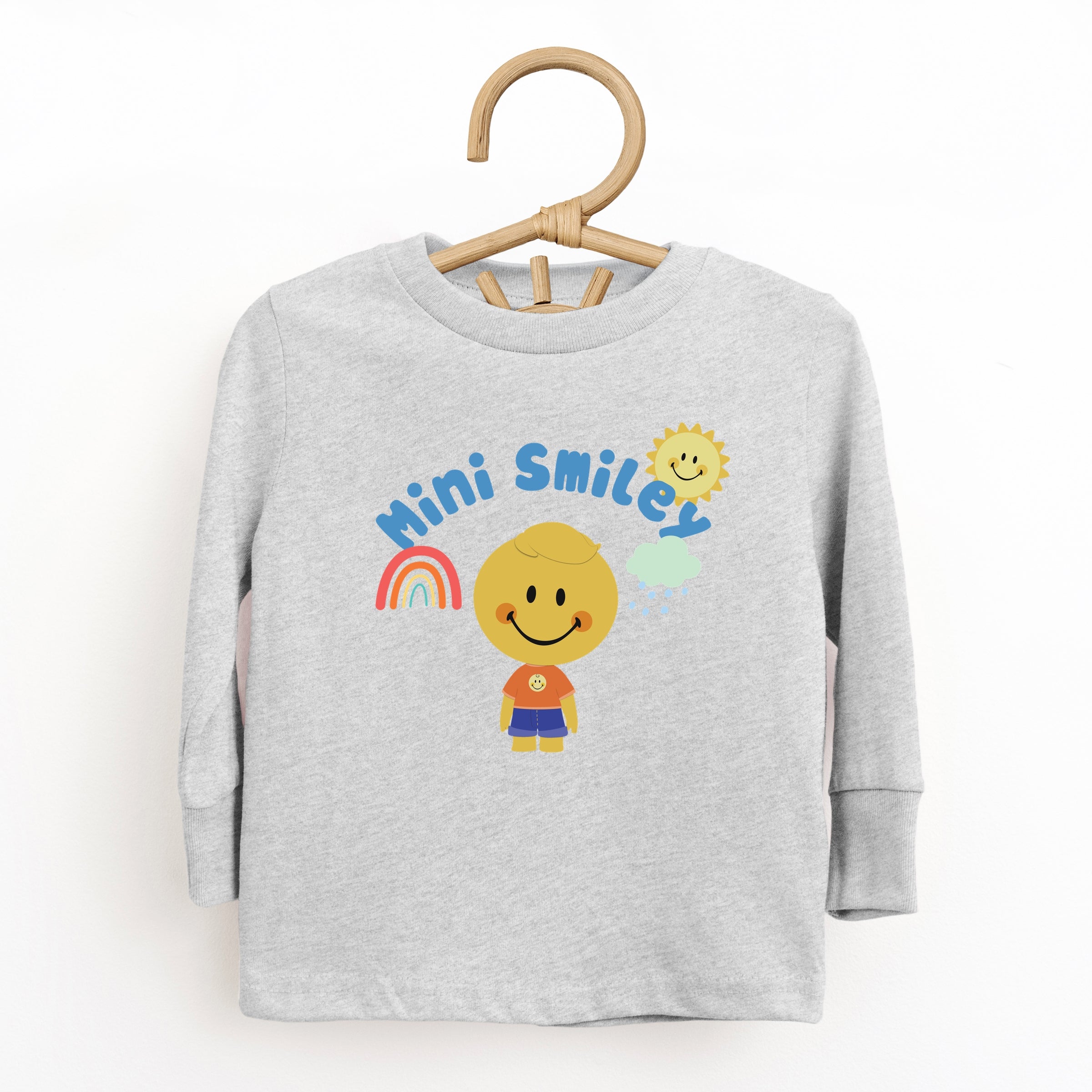 Mini Smiley Rainbow Cloud Lumi - Toddler Long Sleeve Graphic Tee