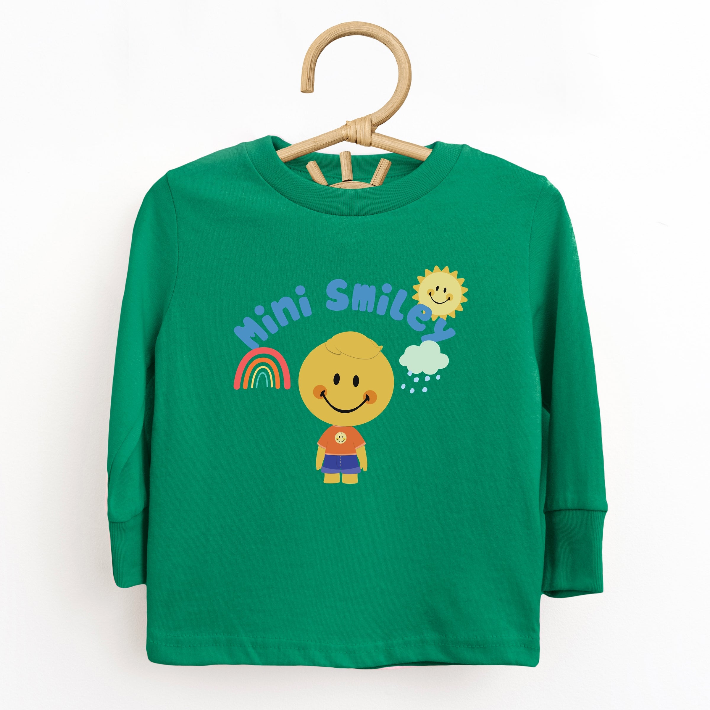 Mini Smiley Rainbow Cloud Lumi - Toddler Long Sleeve Graphic Tee