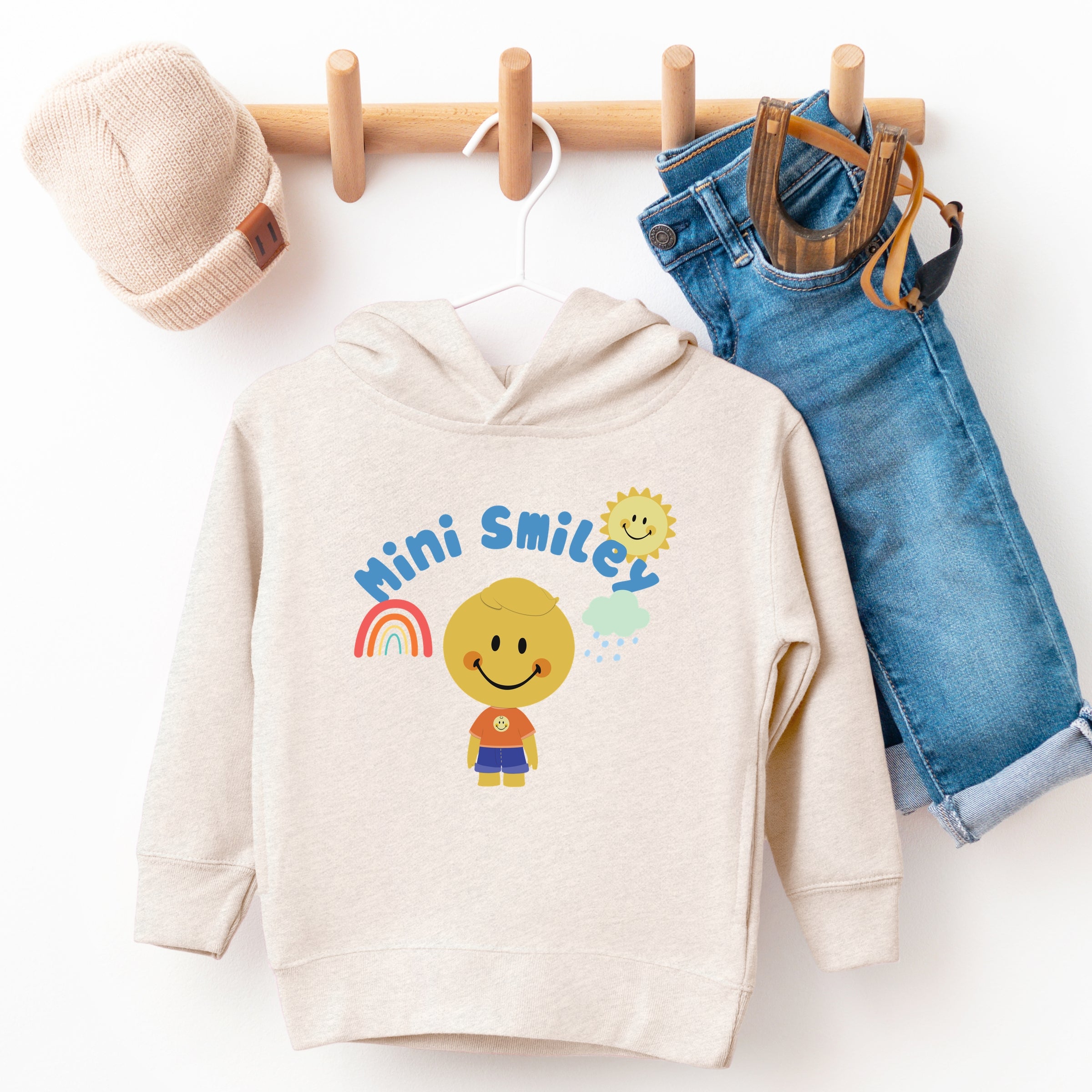 Mini Smiley Rainbow Cloud Lumi - Toddler Hoodie