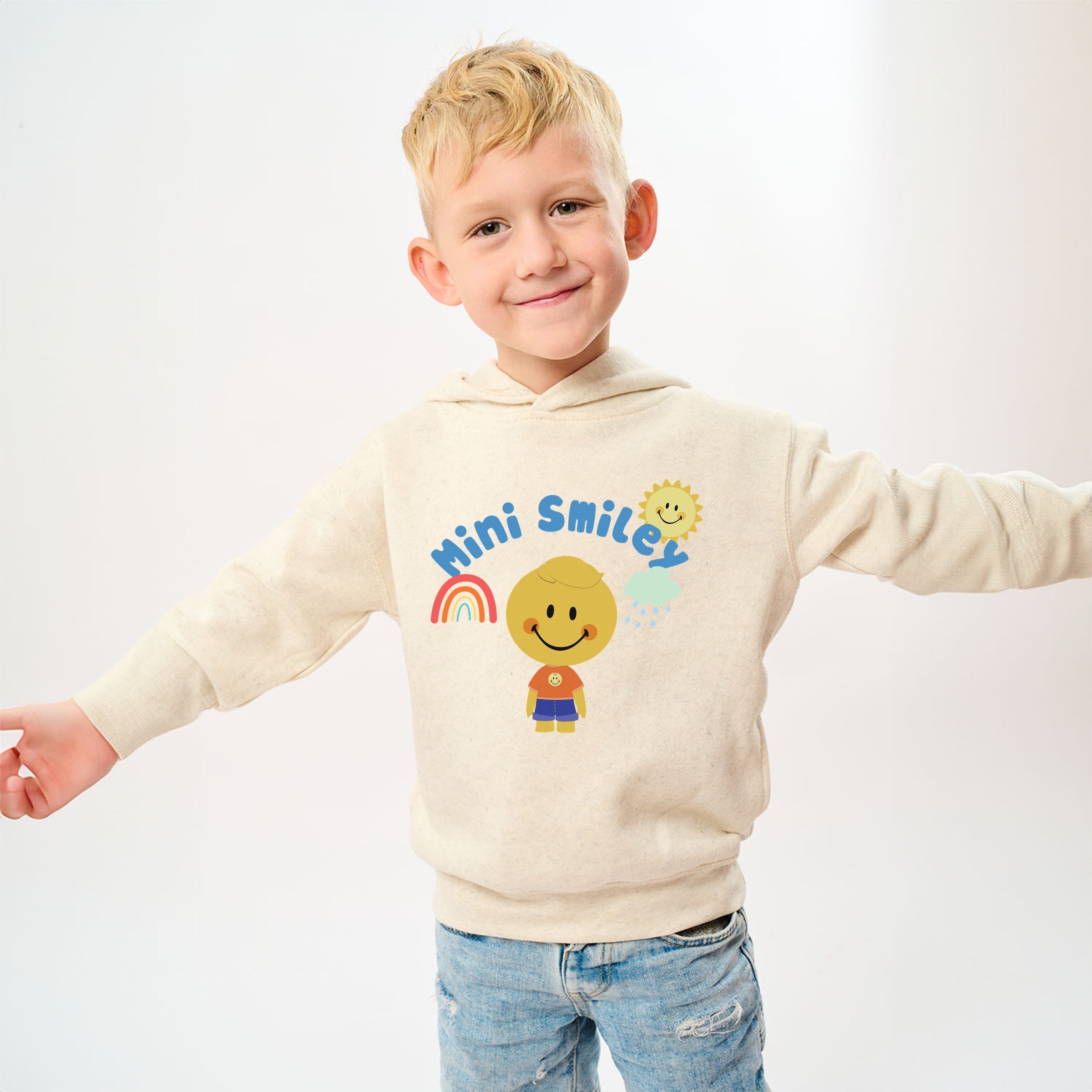 Mini Smiley Rainbow Cloud Lumi - Toddler Hoodie