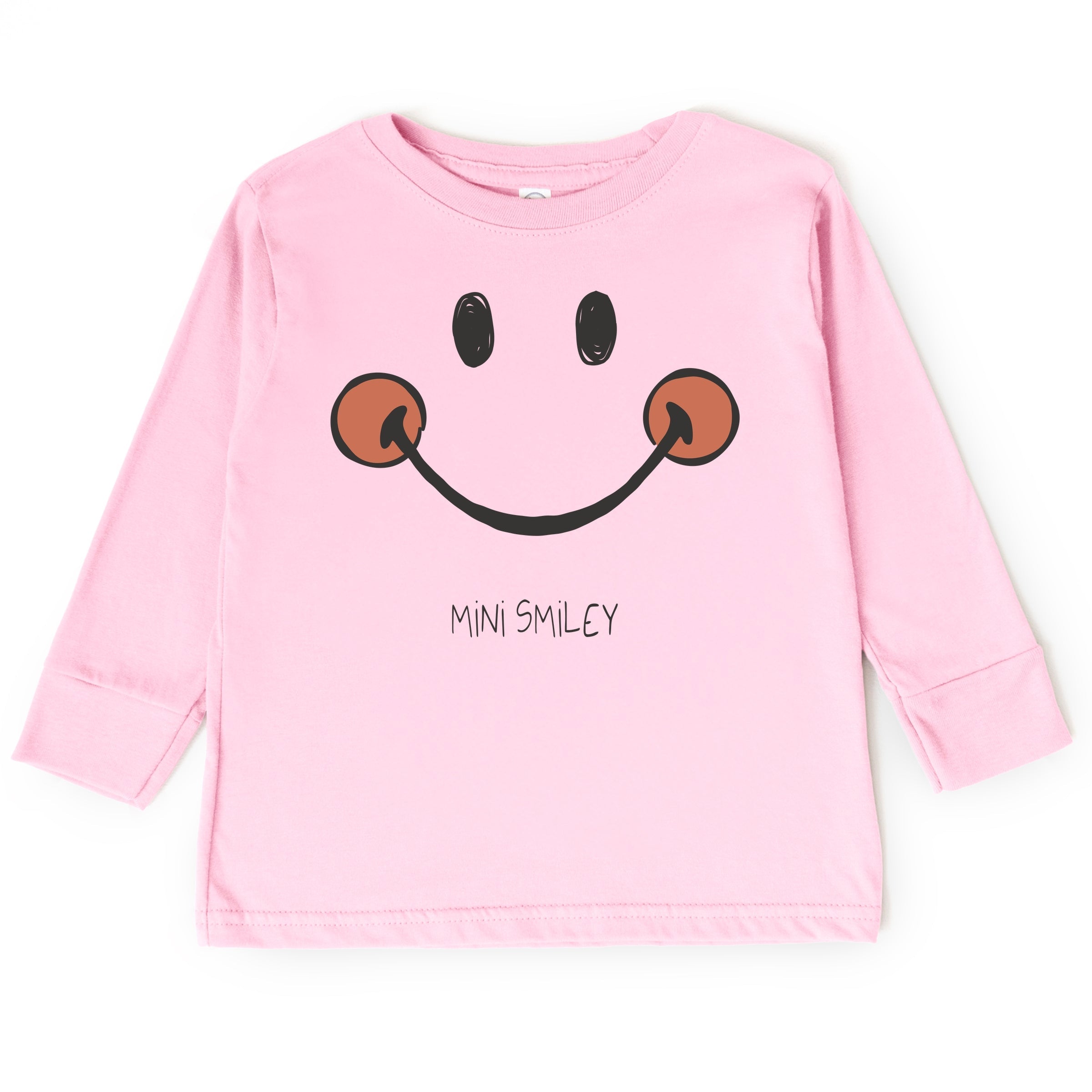 Mini Smiley Smile Outline - Toddler Long Sleeve Graphic Tee