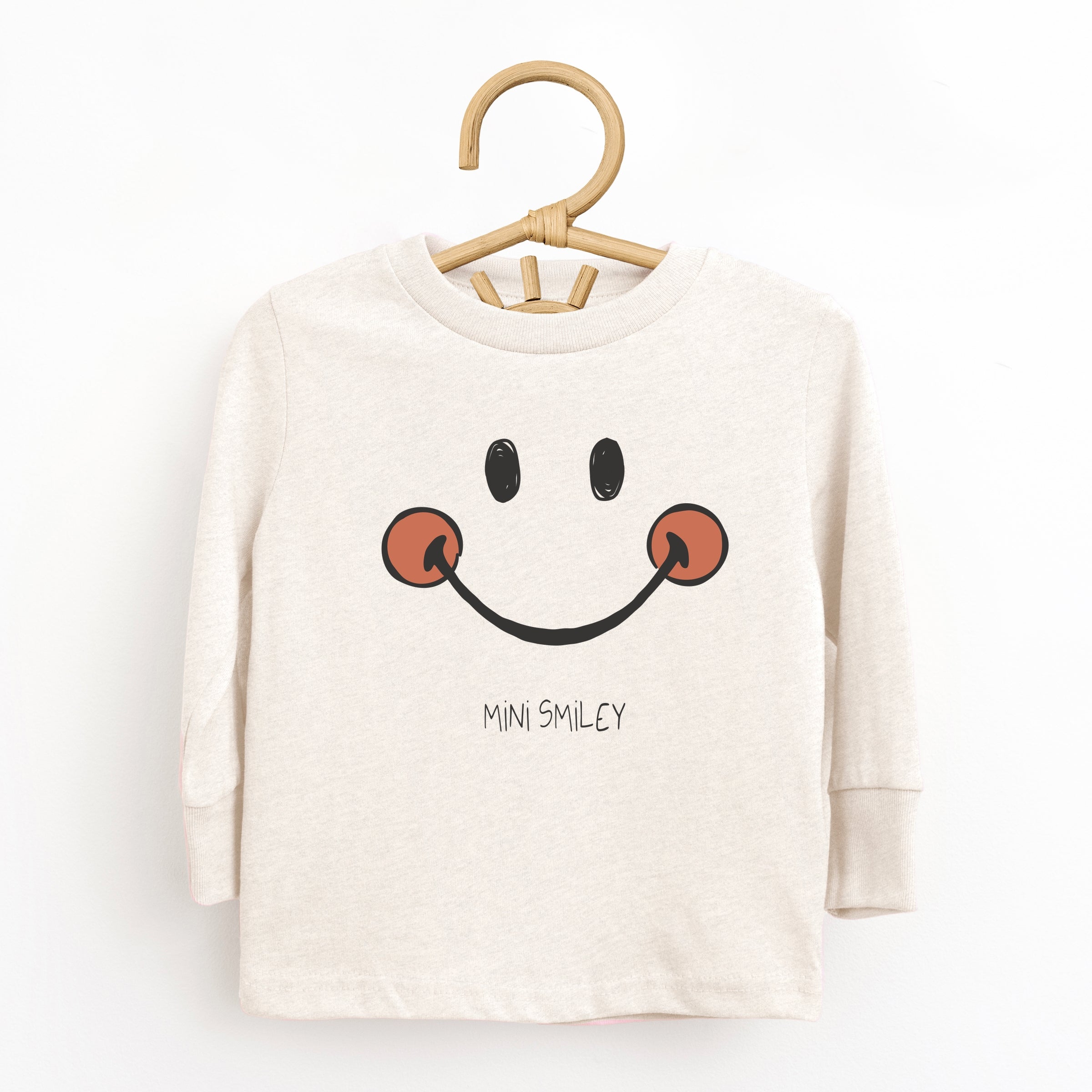 Mini Smiley Smile Outline - Toddler Long Sleeve Graphic Tee