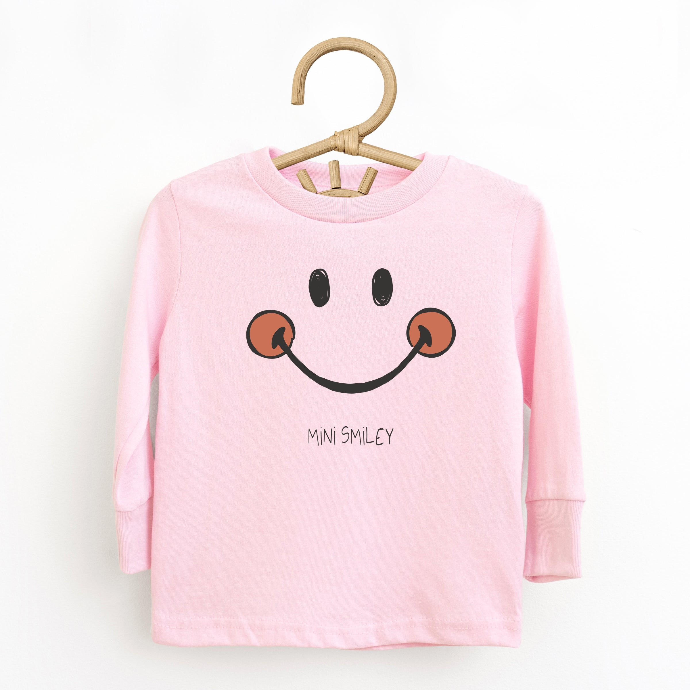 Mini Smiley Smile Outline - Toddler Long Sleeve Graphic Tee
